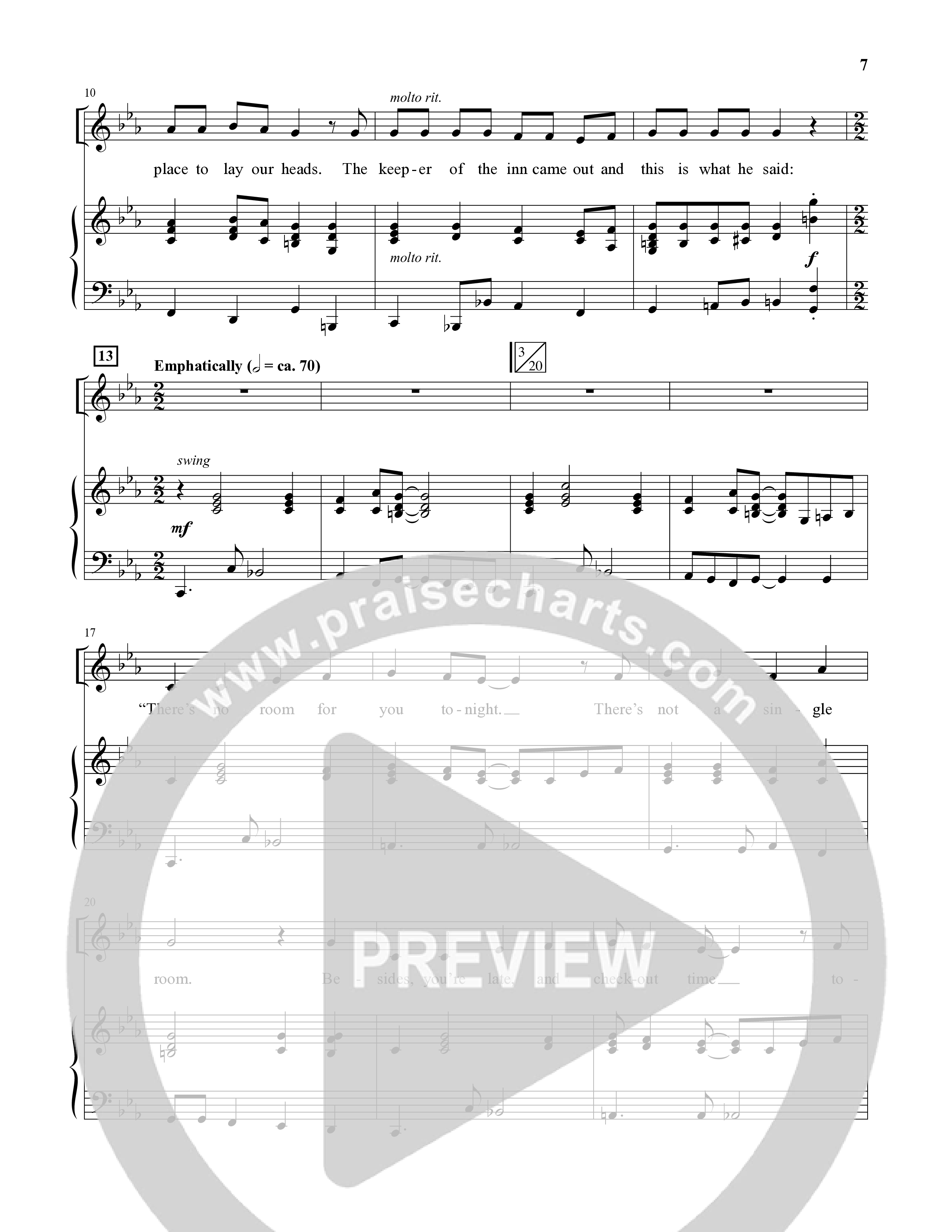 The Case Of The Reluctant Innkeeper (6 Song Choral Collection) Song 2 (Piano SATB) (Orch. John DeVries)