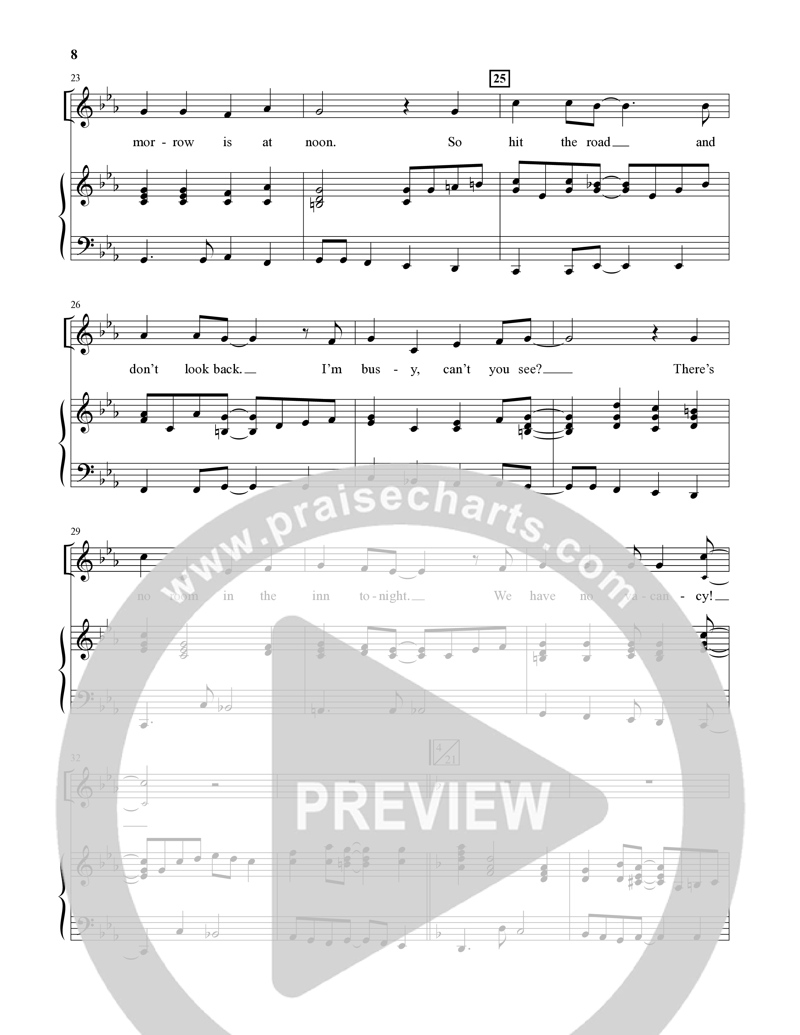 The Case Of The Reluctant Innkeeper (6 Song Choral Collection) Song 2 (Piano SATB) (Orch. John DeVries)