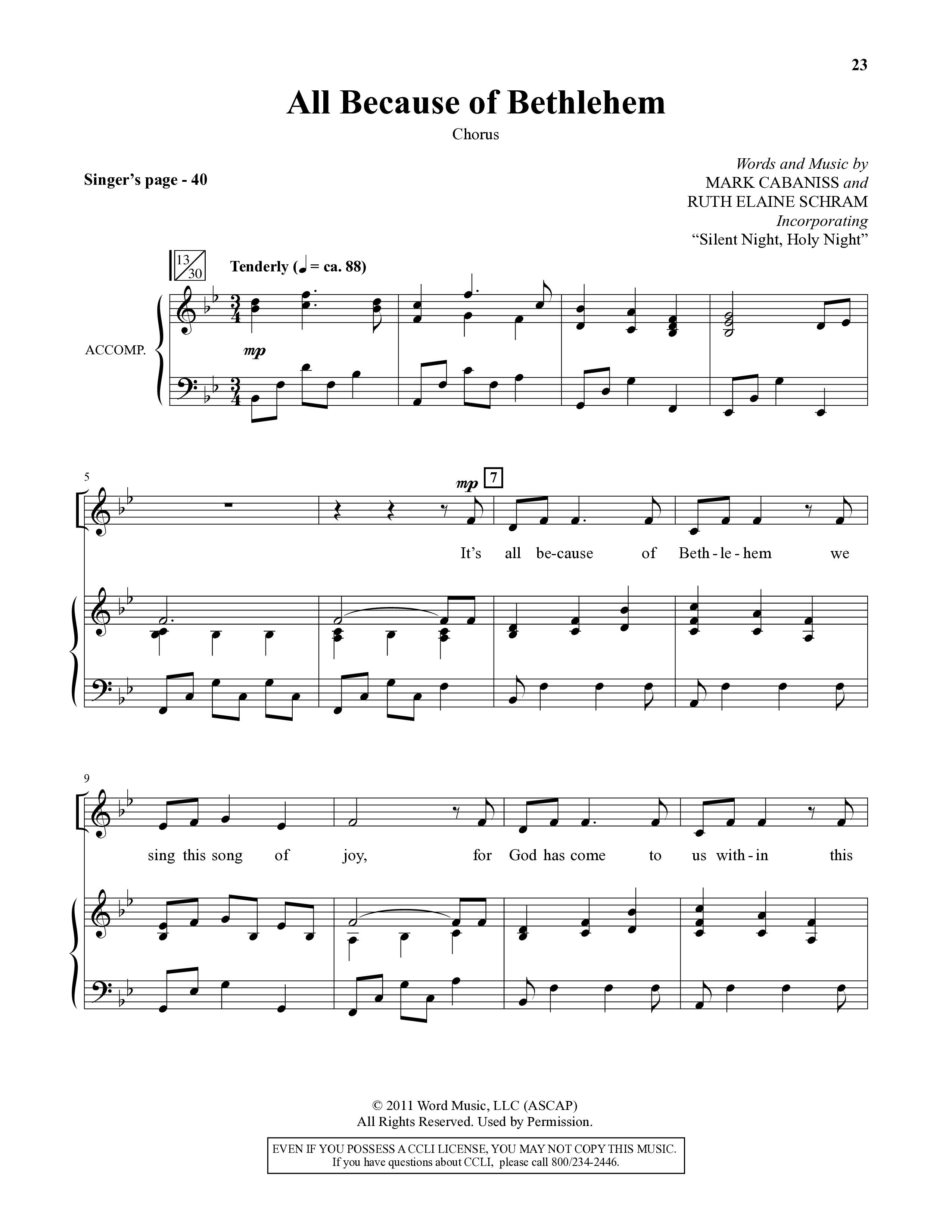 The Case Of The Reluctant Innkeeper (6 Song Choral Collection) Song 5 (Piano SATB) (Orch. John DeVries)