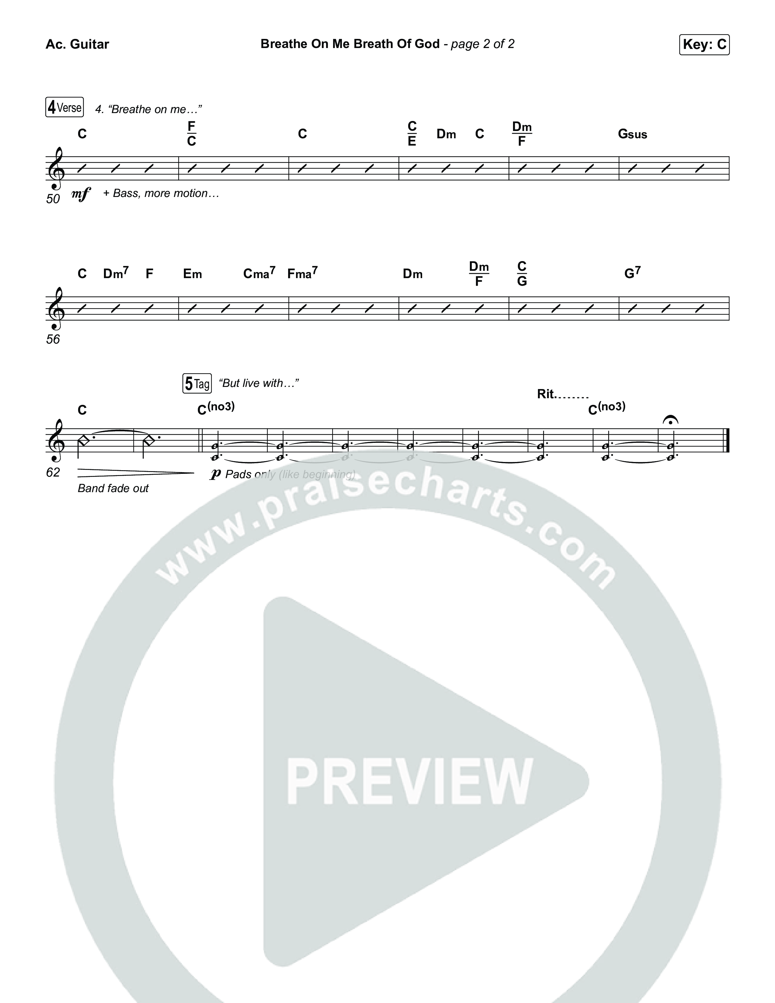 Breathe On Me Breath Of God Acoustic Guitar (Keith & Kristyn Getty / Fernando Ortega)