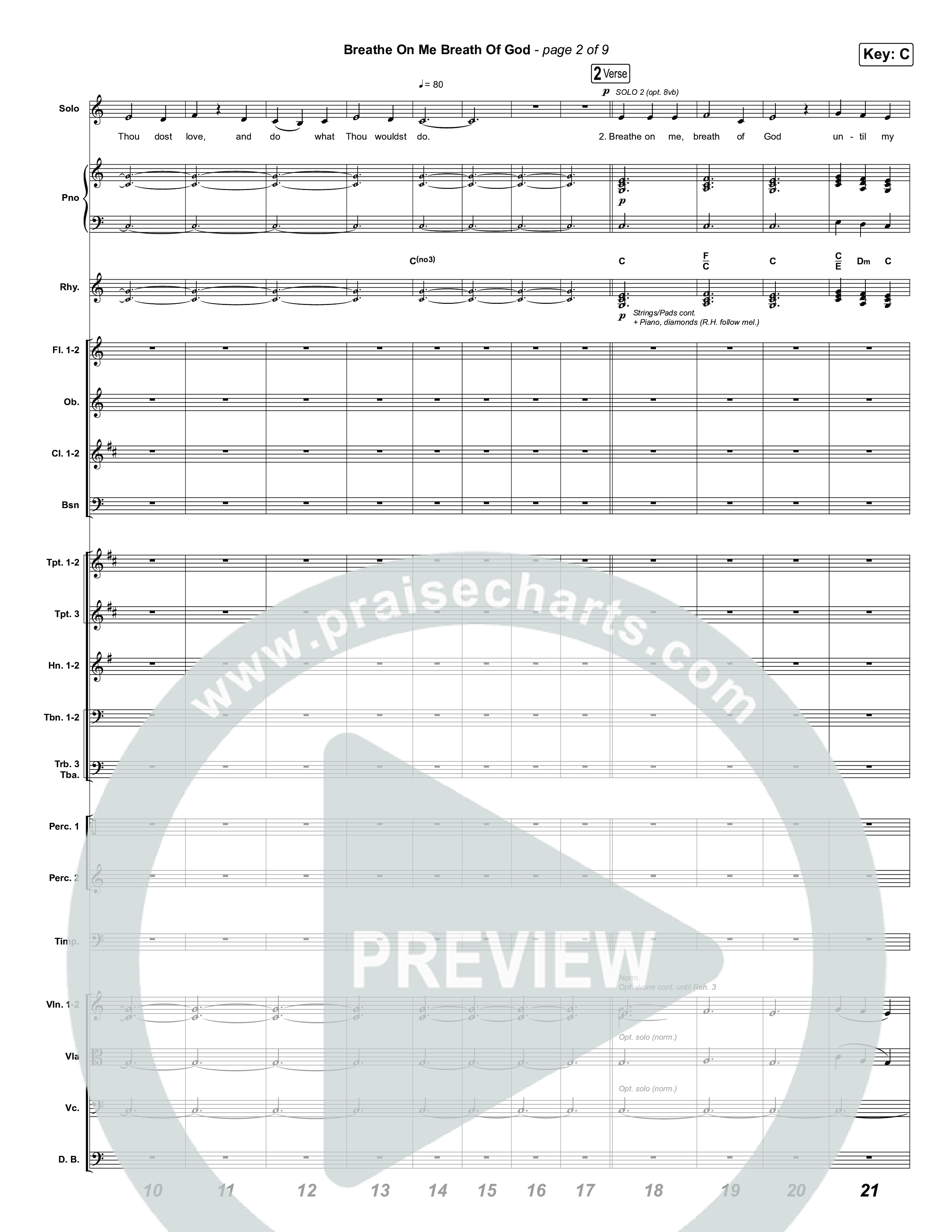 Breathe On Me Breath Of God Conductor's Score (Keith & Kristyn Getty / Fernando Ortega)