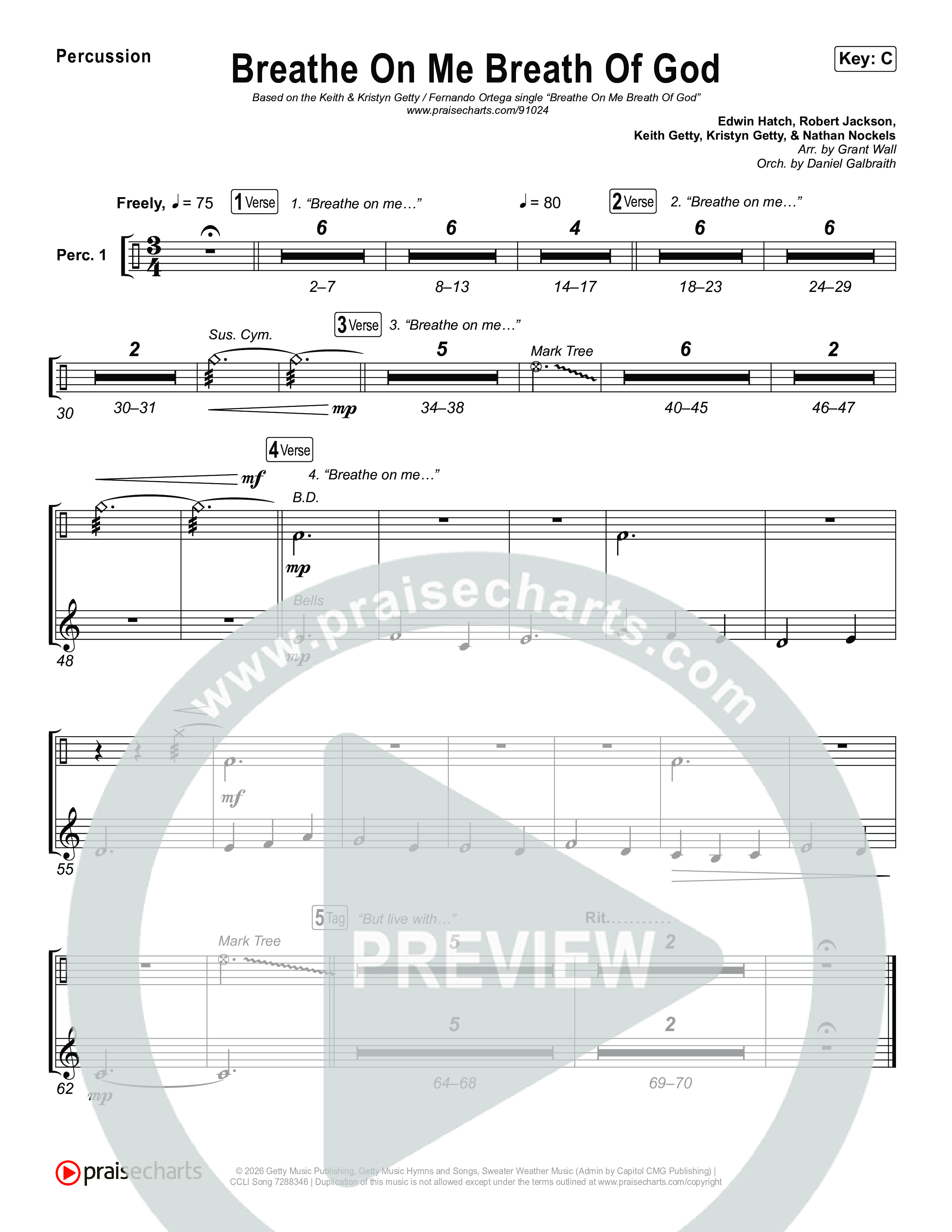 Breathe On Me Breath Of God Percussion (Keith & Kristyn Getty / Fernando Ortega)