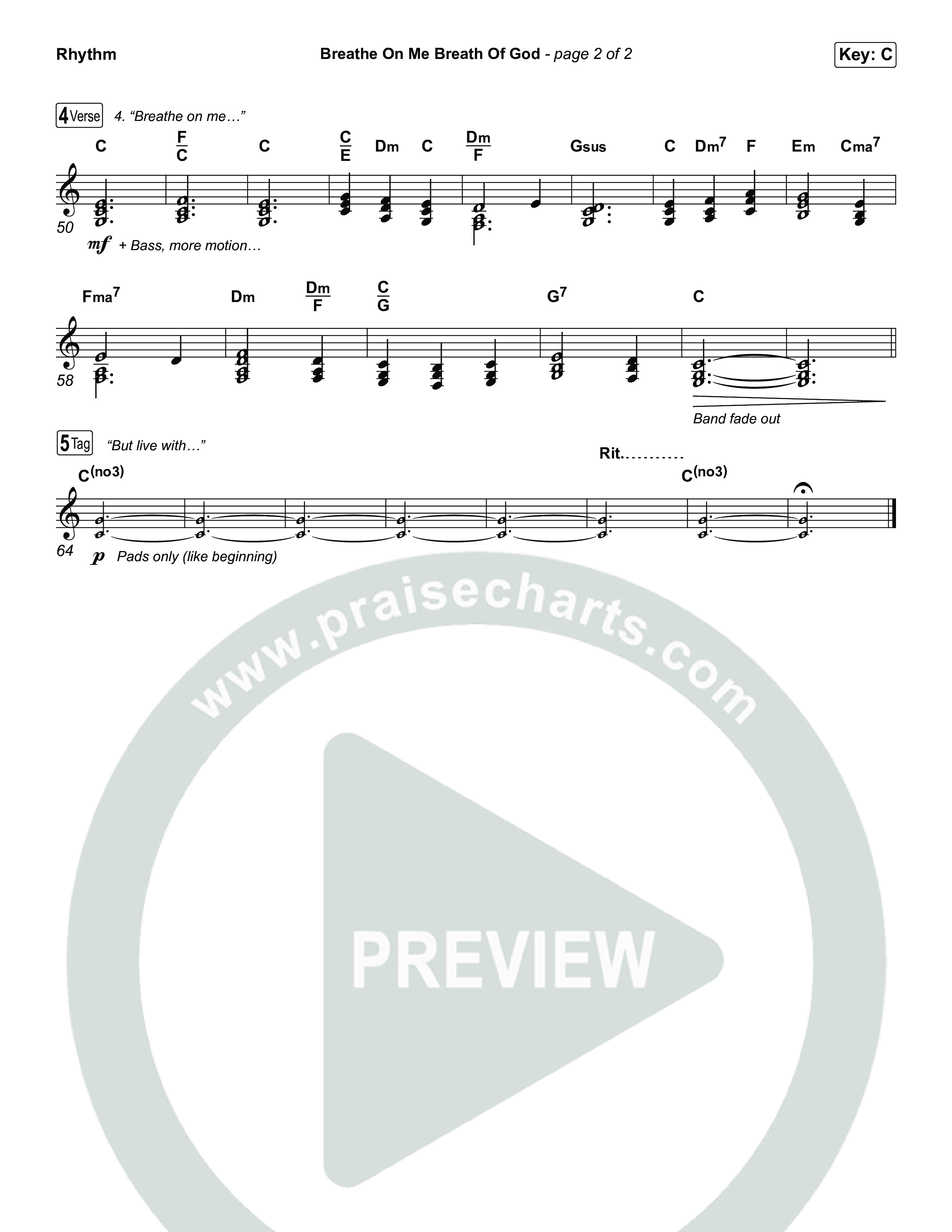 Breathe On Me Breath Of God Rhythm Chart (Keith & Kristyn Getty / Fernando Ortega)