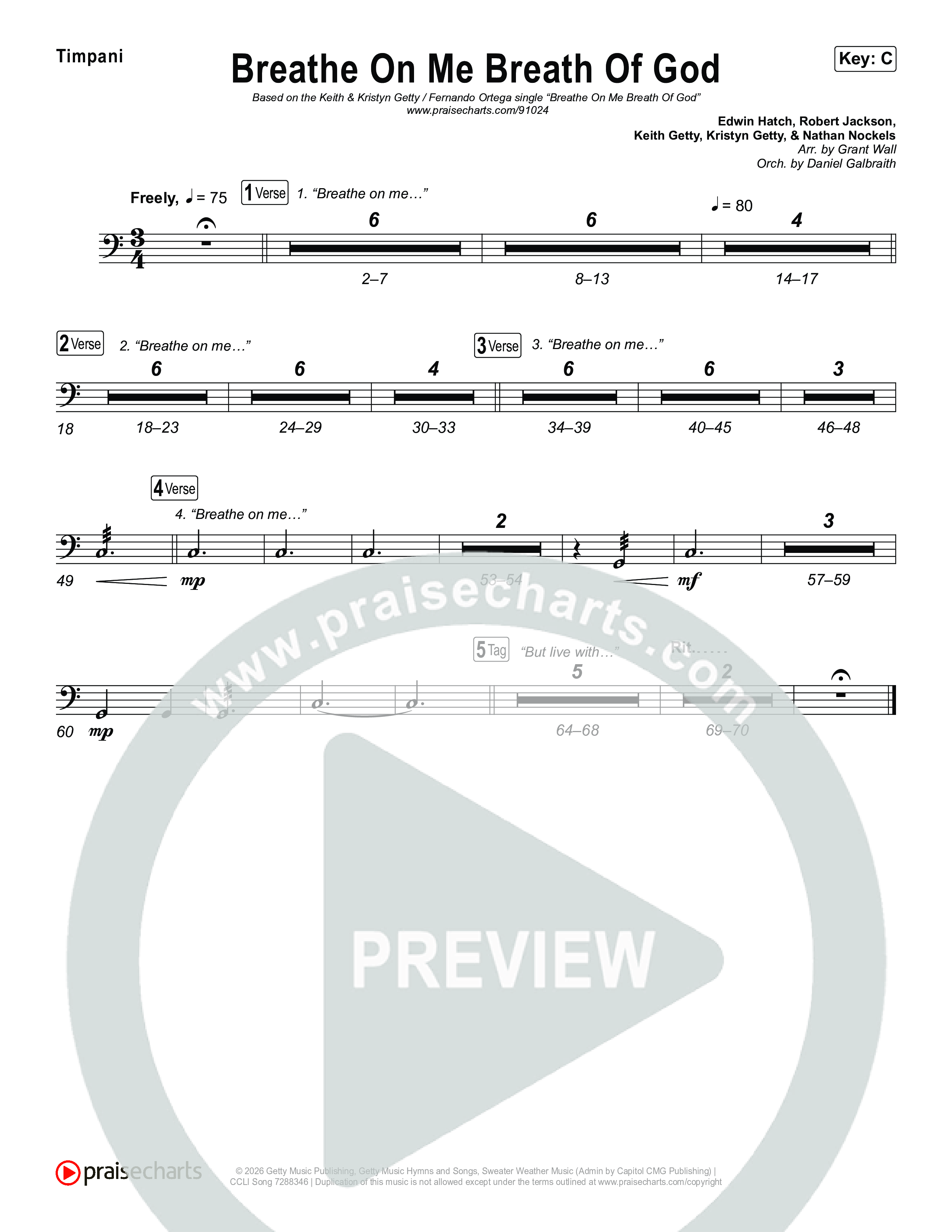 Breathe On Me Breath Of God Timpani (Keith & Kristyn Getty / Fernando Ortega)