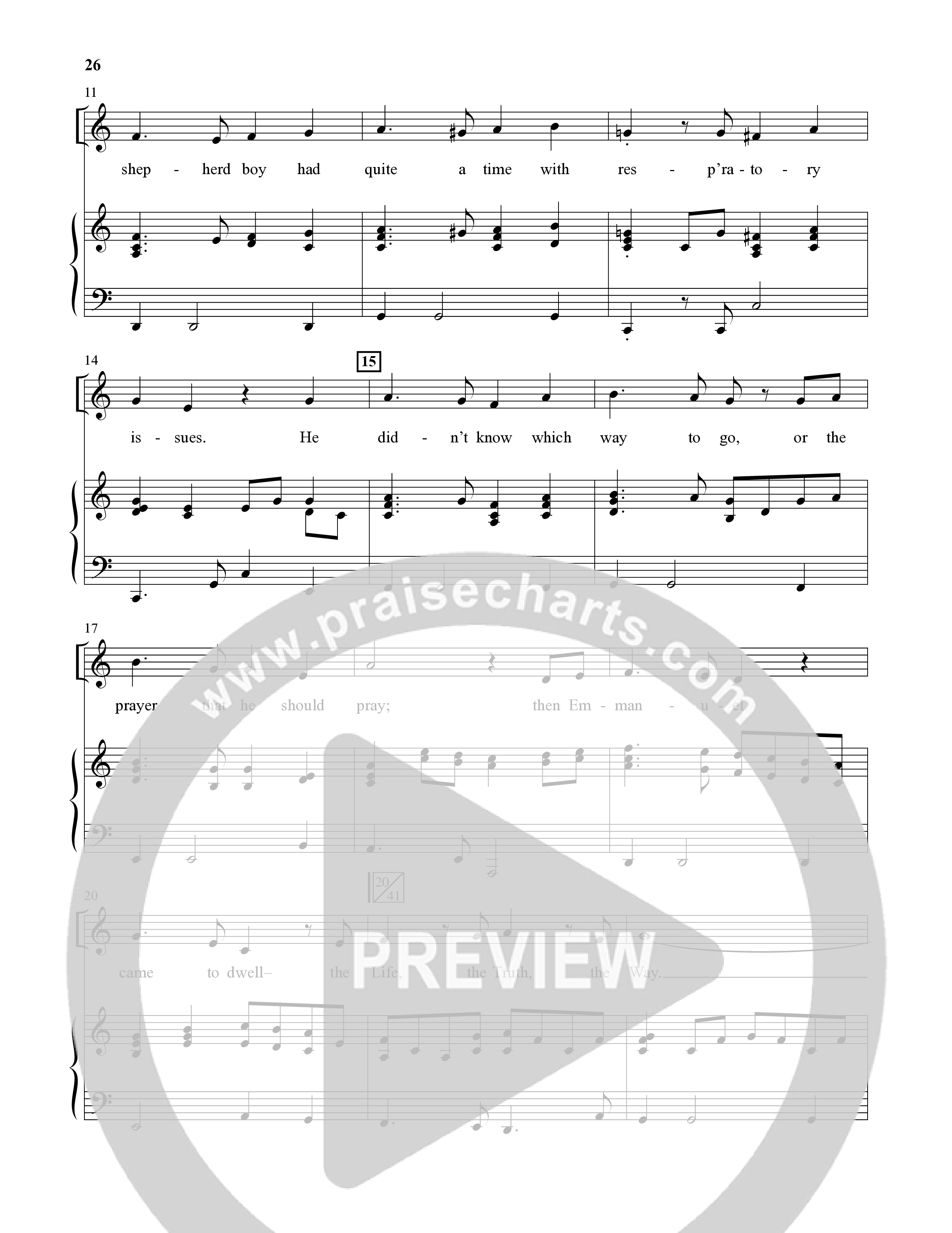 Aaron The Allergic Angel (6 Song Choral Collection) Song 6 (Piano SATB) (Orch. John DeVries)