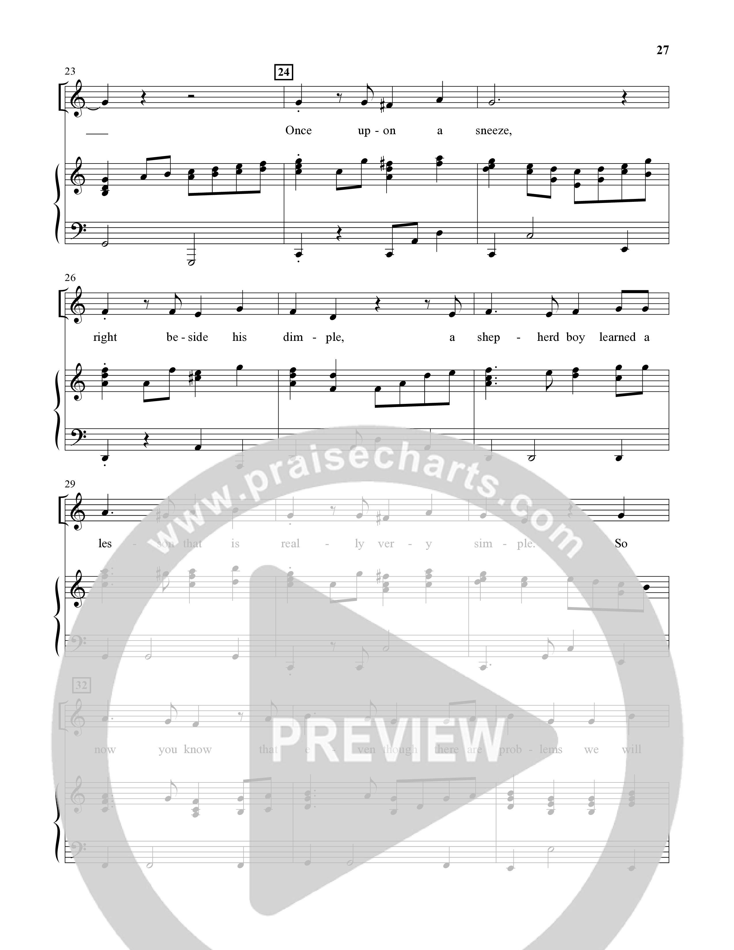 Aaron The Allergic Angel (6 Song Choral Collection) Song 6 (Piano SATB) (Orch. John DeVries)