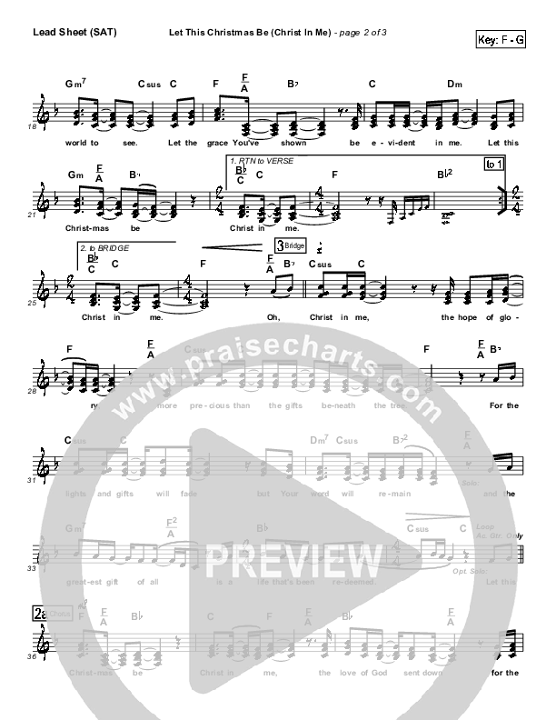 Let This Christmas Be (Christ In Me) Lead Sheet (SAT) (Toby Baxley)