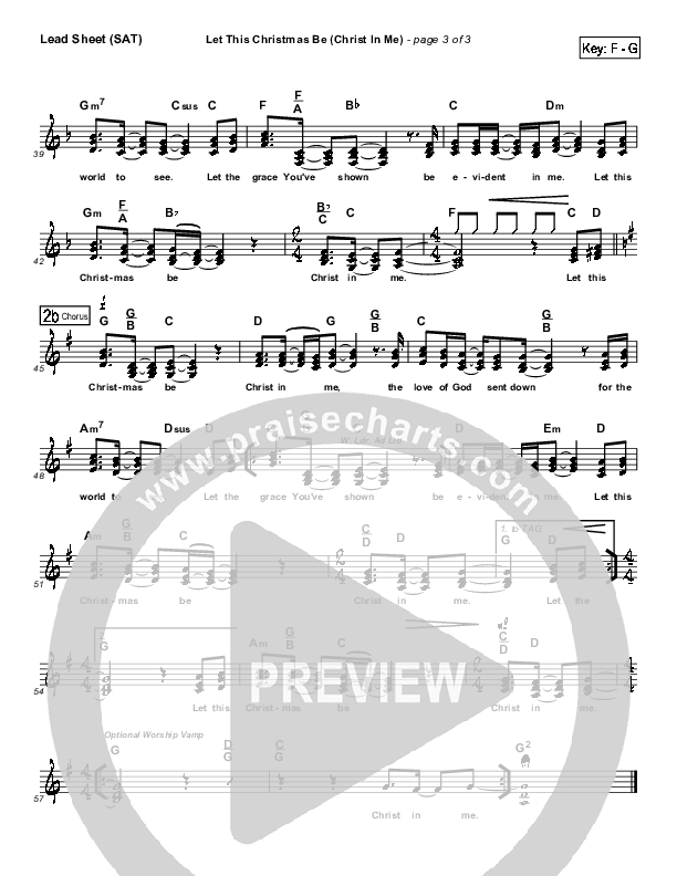 Let This Christmas Be (Christ In Me) Lead Sheet (SAT) (Toby Baxley)