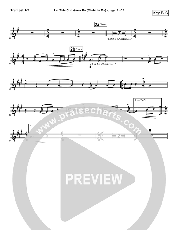 Let This Christmas Be (Christ In Me) Trumpet 1,2 (Toby Baxley)