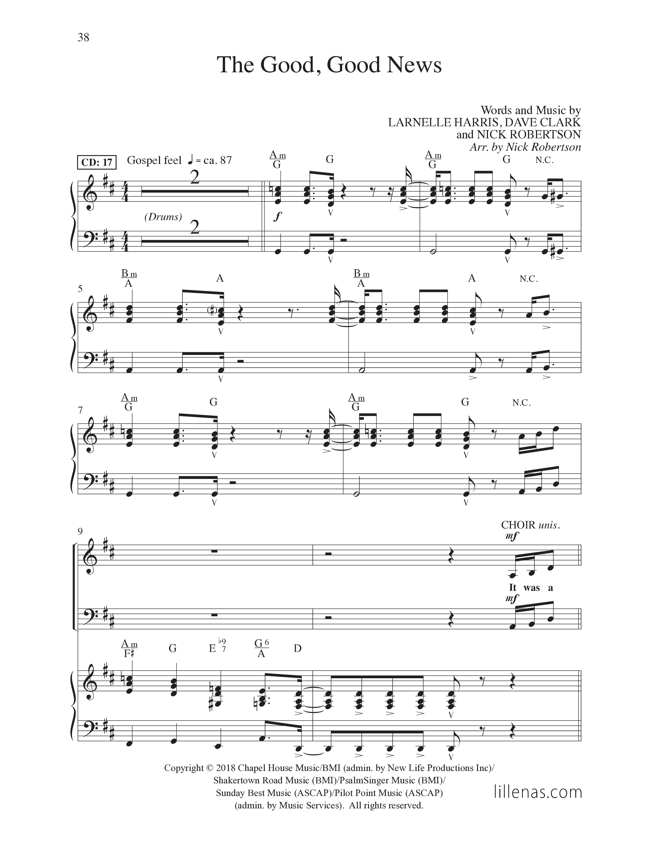 All Year Long (7 Song Choral Collection) Song 3 (Piano SATB) (Lillenas Choral / Arr. Nick Robertson)