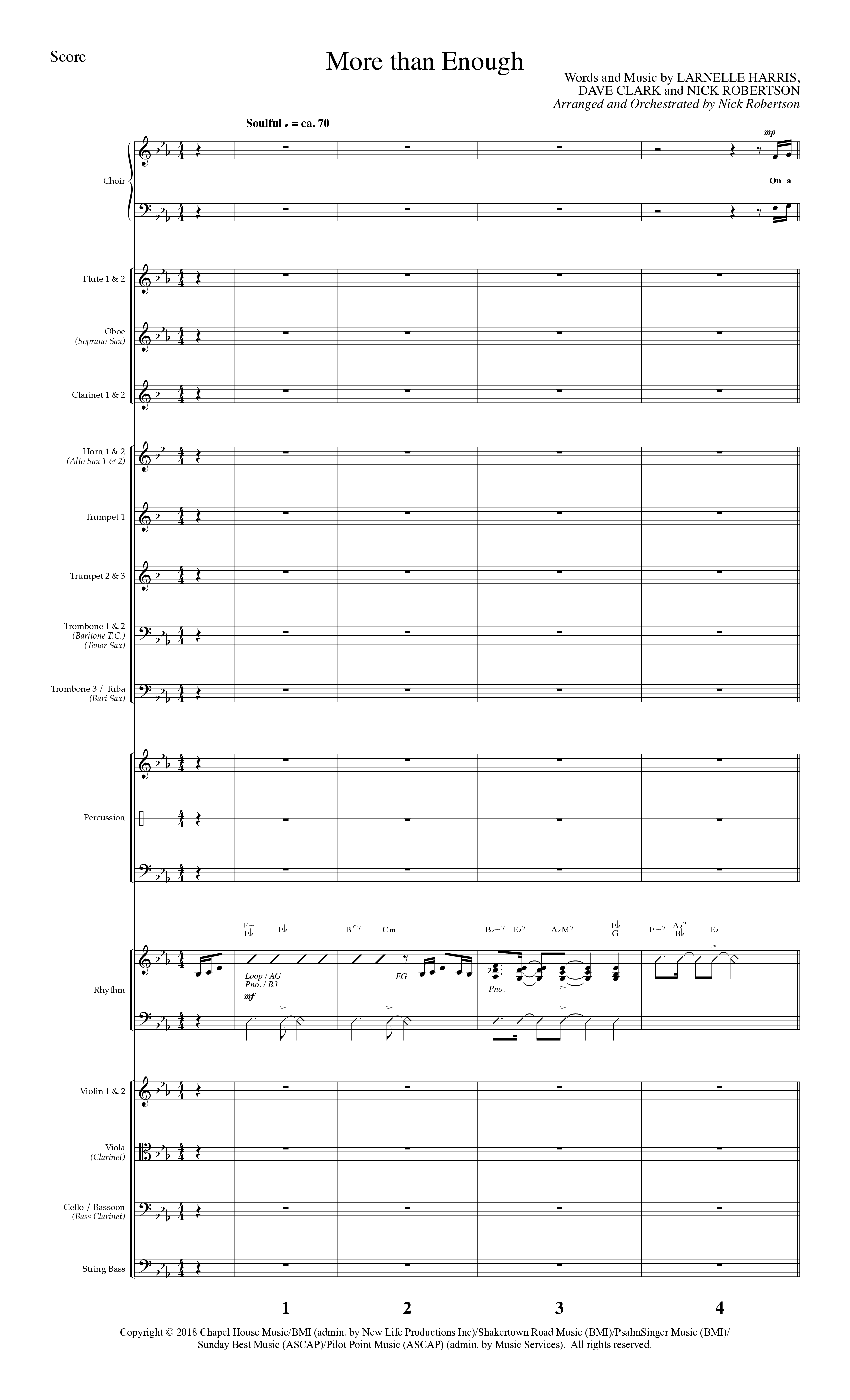 All Year Long (7 Song Choral Collection) Song 4 (Orchestration) (Lillenas Choral / Arr. Nick Robertson)