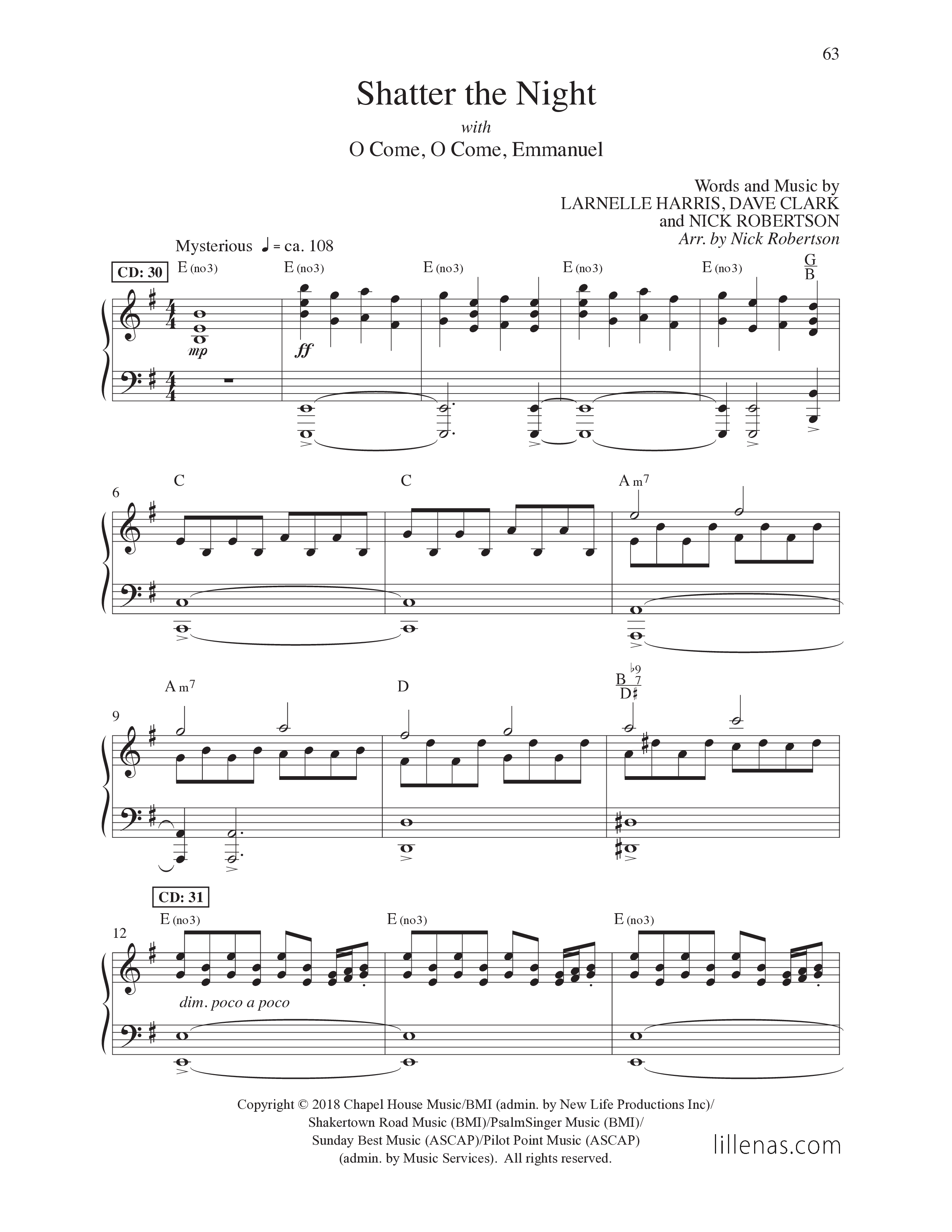 All Year Long (7 Song Choral Collection) Song 5 (Piano SATB) (Lillenas Choral / Arr. Nick Robertson)