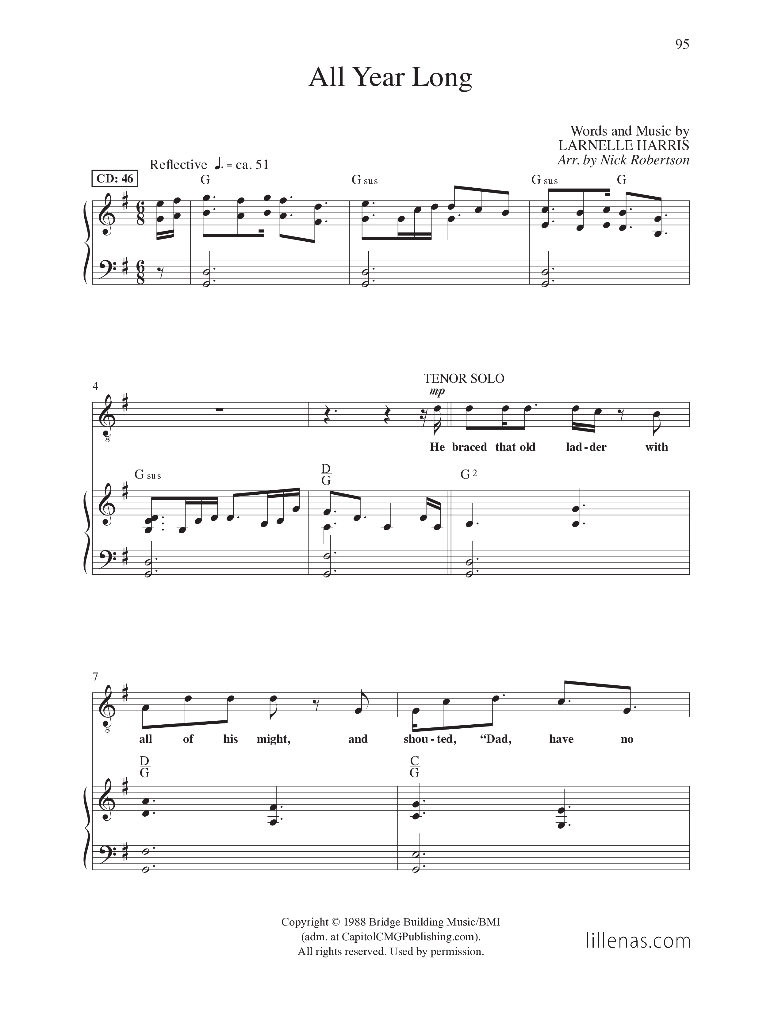 All Year Long (7 Song Choral Collection) Song 7 (Piano SATB) (Lillenas Choral / Arr. Nick Robertson)