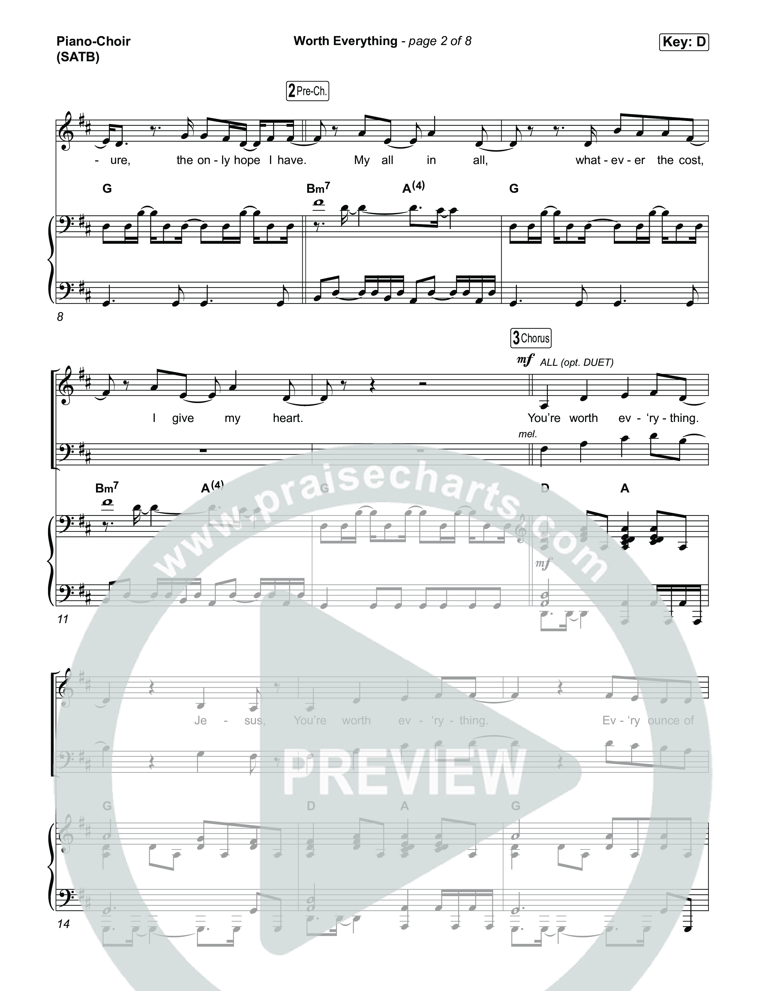 Worth Everything Piano/Vocal Pack (Josh Baldwin)