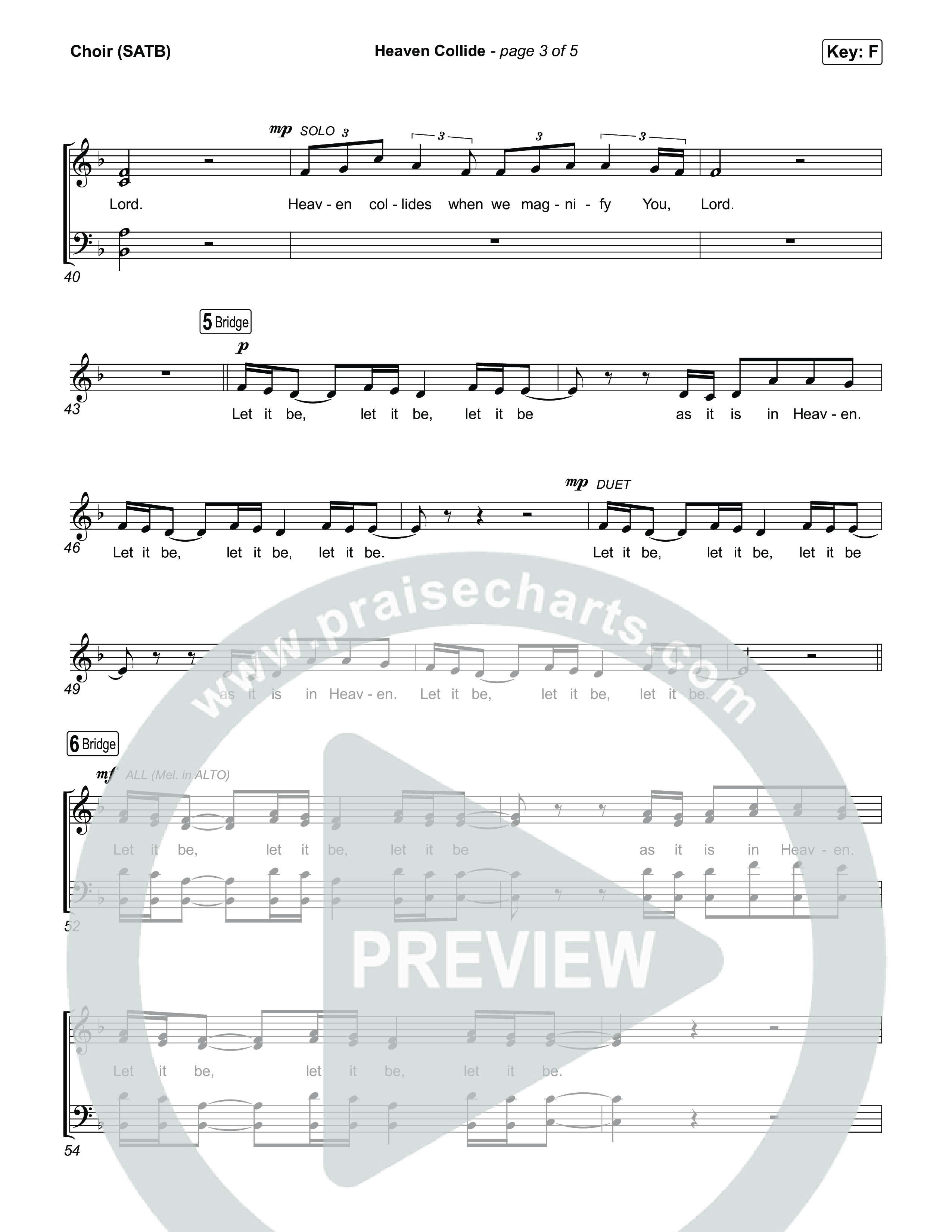 Heaven Collide Choir Sheet (SATB) (Roosevelt Stewart / Anna Golden)