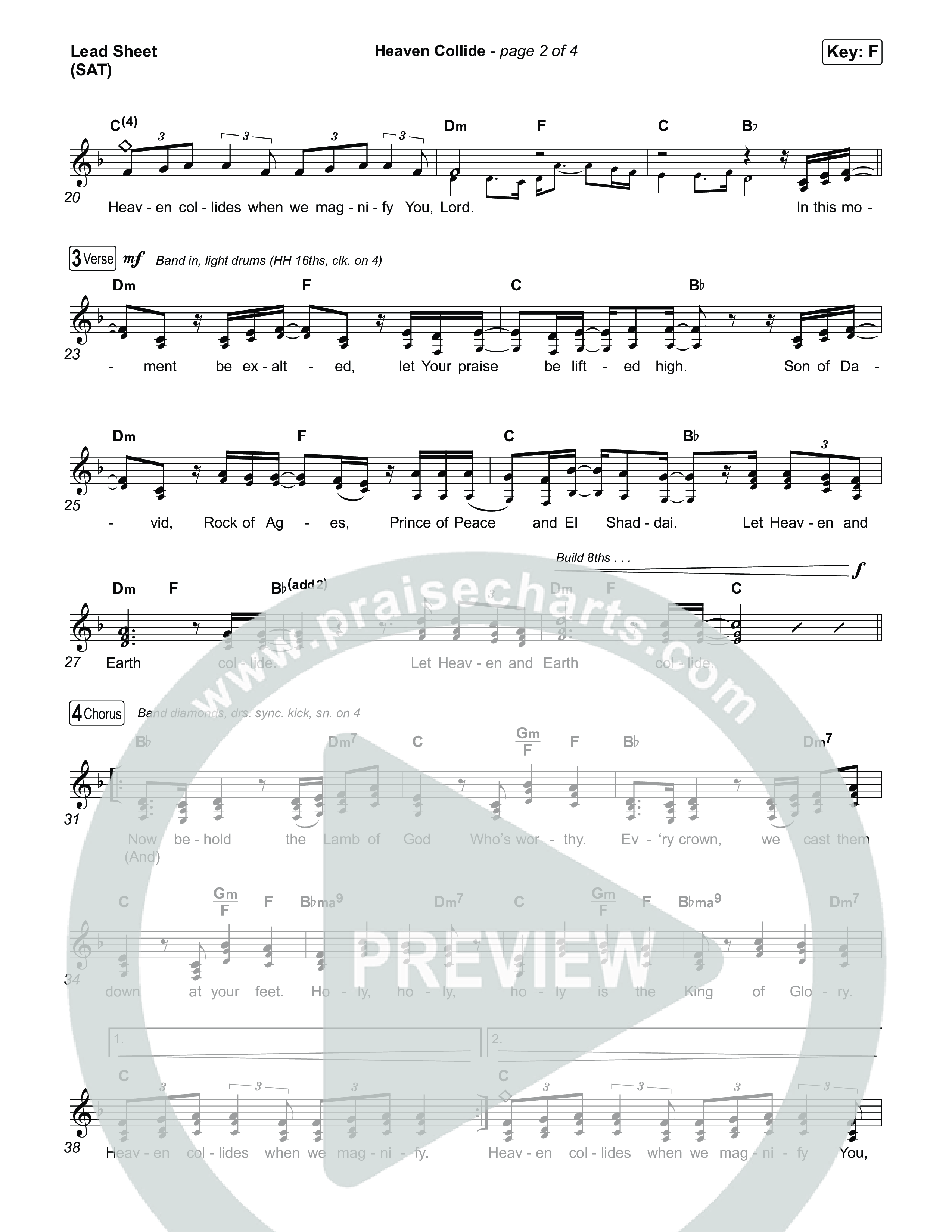 Heaven Collide Lead Sheet (SAT) (Roosevelt Stewart / Anna Golden)