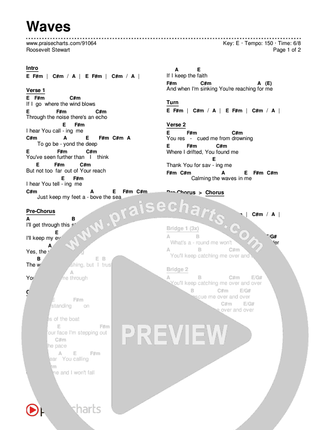 Waves Chords & Lyrics (Roosevelt Stewart)