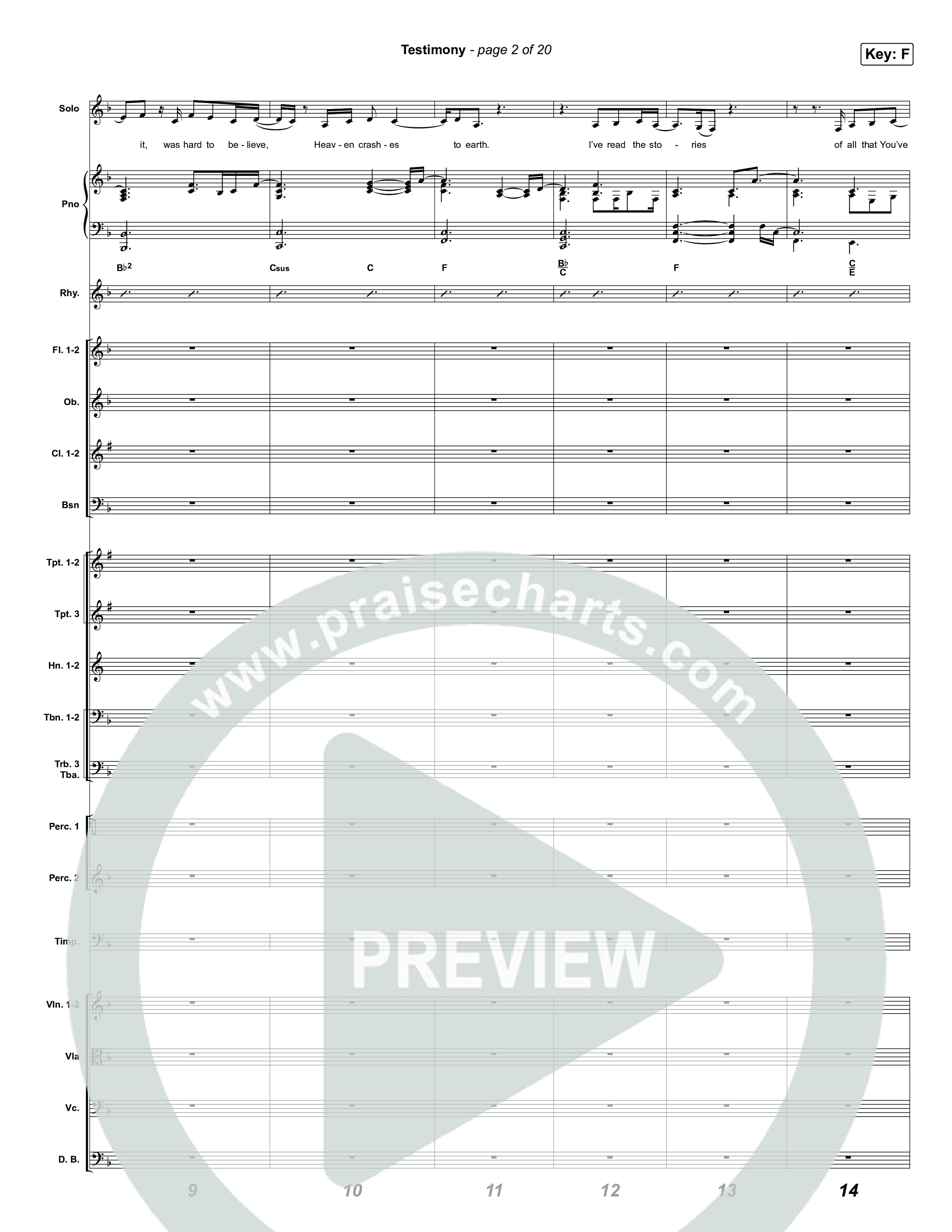 Testimony (Choral/SATB) Conductor's Score (Travis Cottrell / Cheryl Stark / Arr. Mason Brown)