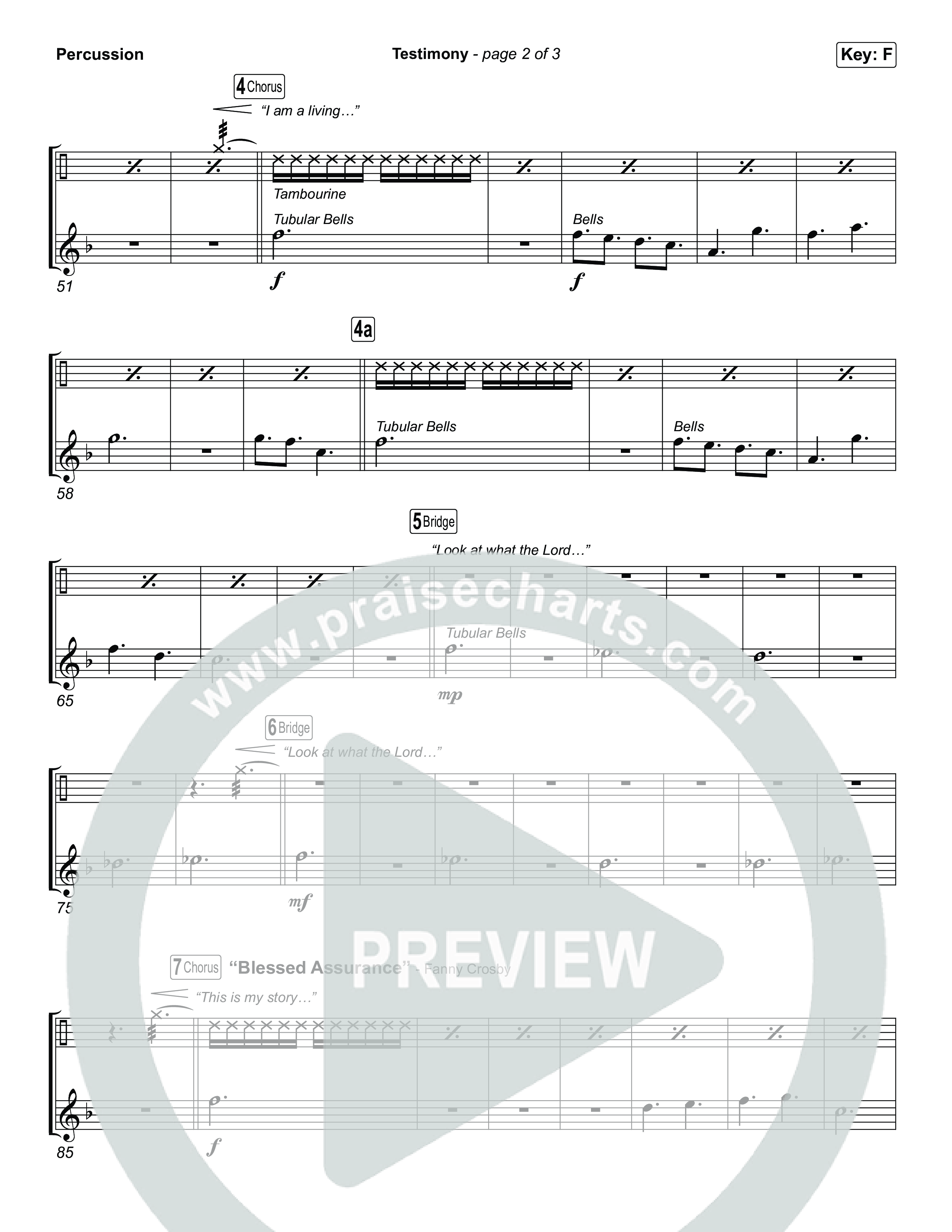 Testimony (Choral/SATB) Percussion (Travis Cottrell / Cheryl Stark / Arr. Mason Brown)