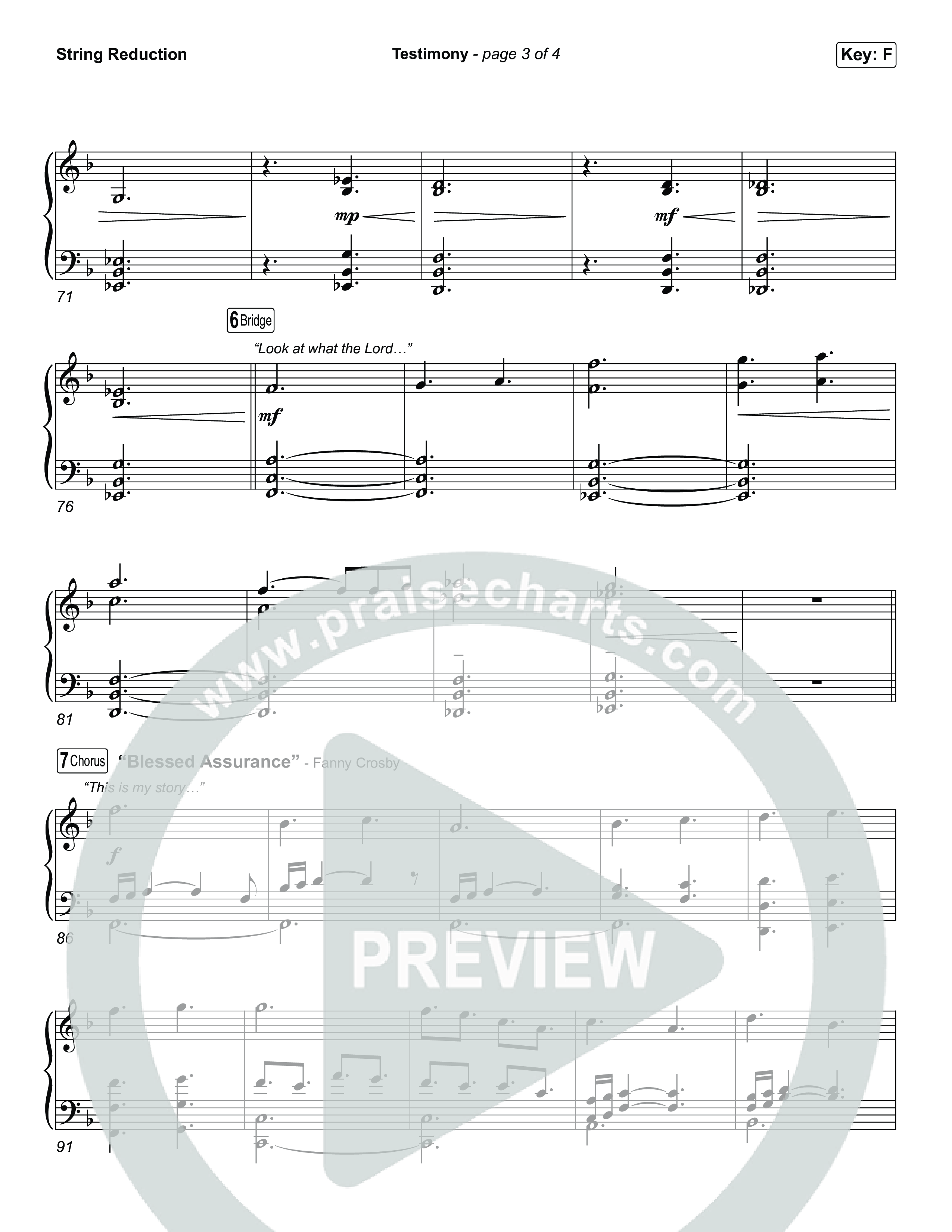 Testimony (Choral/SATB) String Reduction (Travis Cottrell / Cheryl Stark / Arr. Mason Brown)
