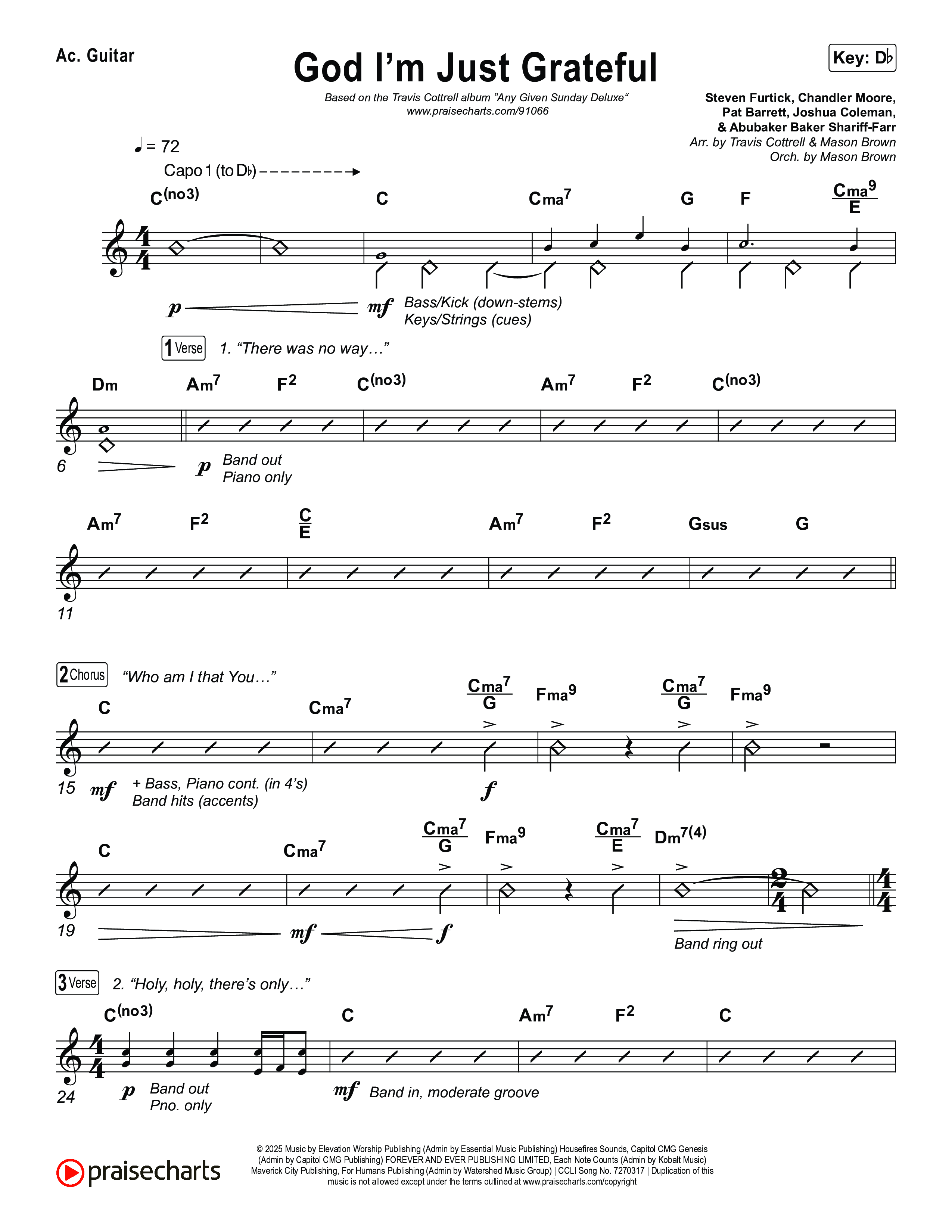 God I'm Just Grateful (Choral/SATB) Acoustic Guitar (Travis Cottrell / Arr. Mason Brown)