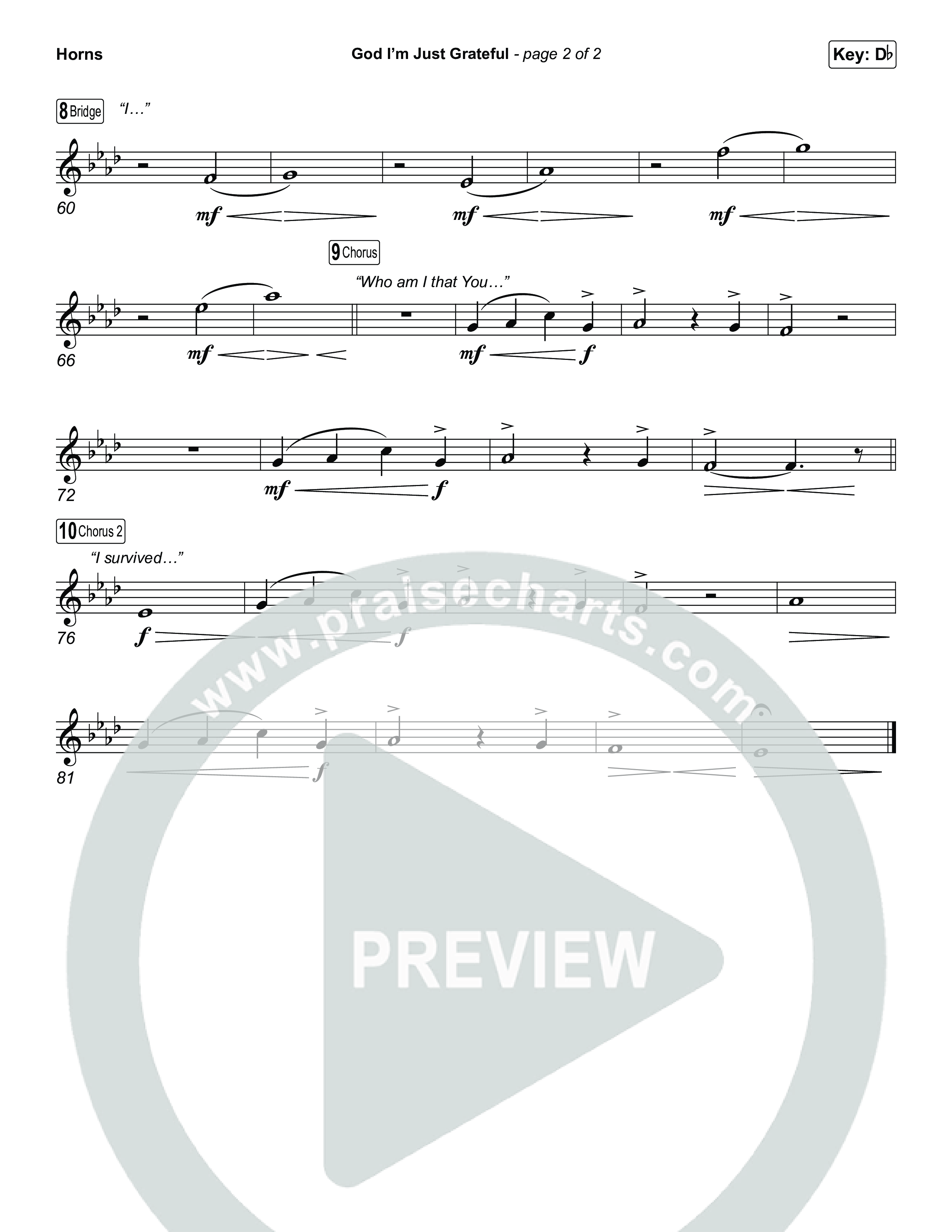 God I'm Just Grateful (Choral/SATB) Brass Pack (Travis Cottrell / Arr. Mason Brown)