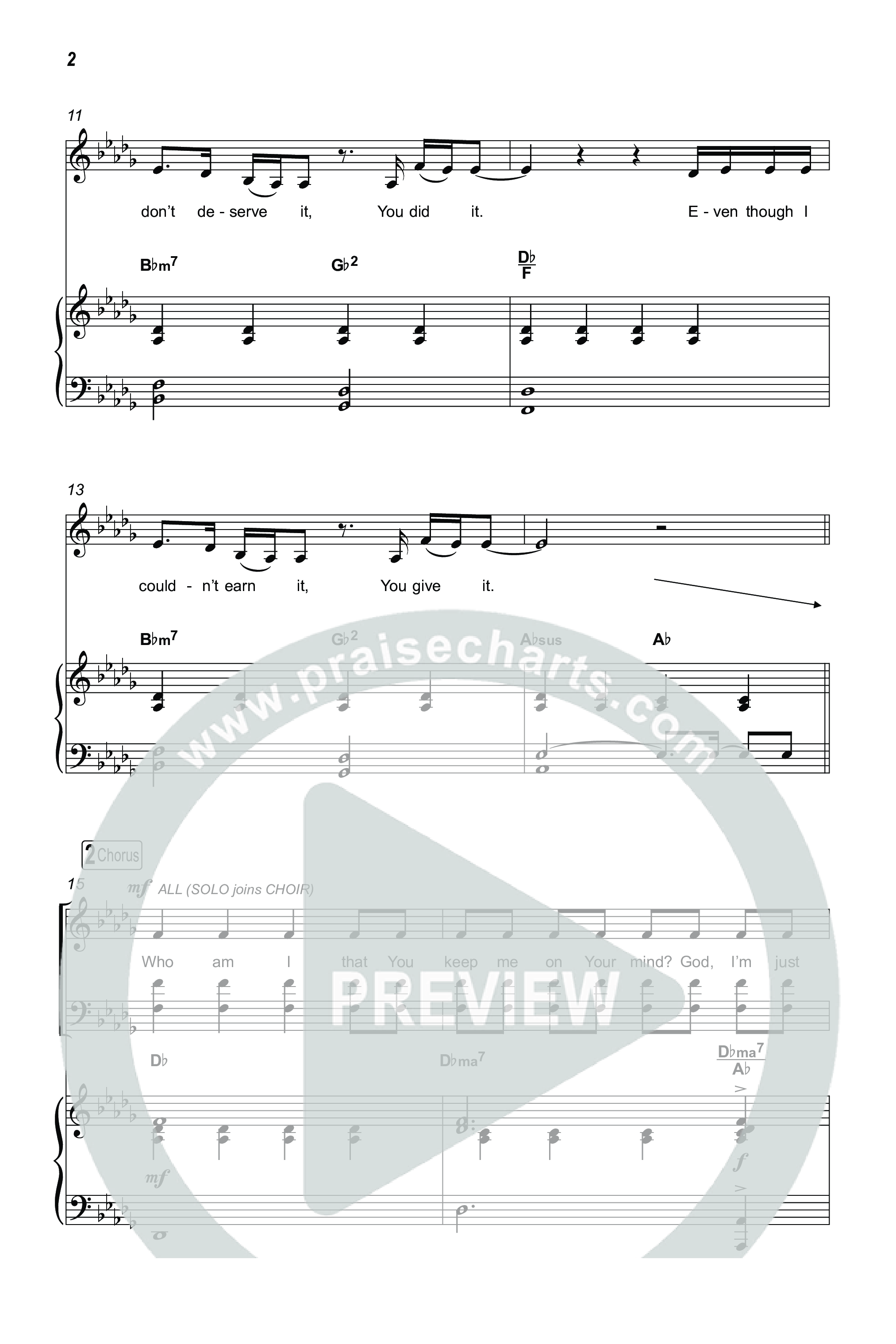 God I'm Just Grateful (Choral/SATB) Octavo (SATB & Pno) (Travis Cottrell / Arr. Mason Brown)