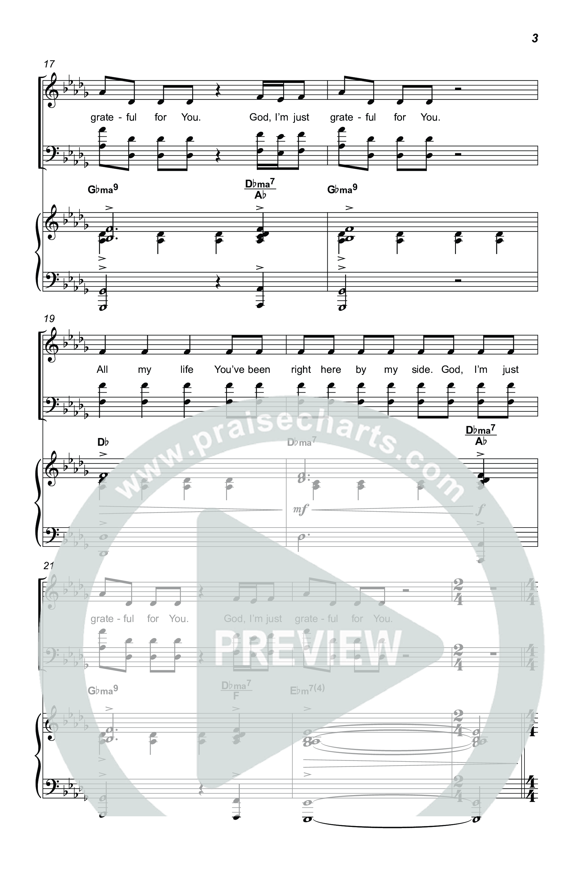 God I'm Just Grateful (Choral/SATB) Octavo (SATB & Pno) (Travis Cottrell / Arr. Mason Brown)
