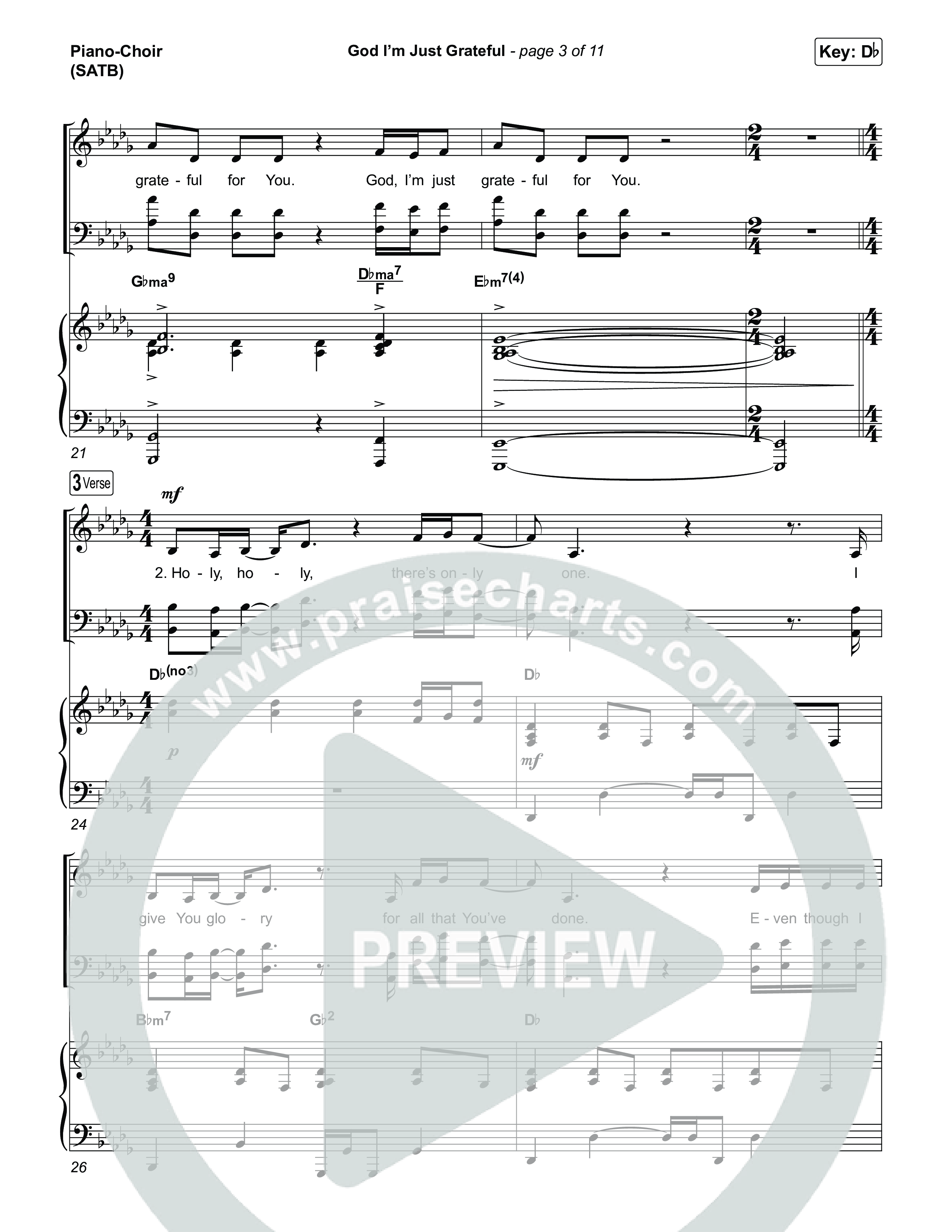 God I'm Just Grateful (Choral/SATB) Piano/Vocal (SATB) (Travis Cottrell / Arr. Mason Brown)