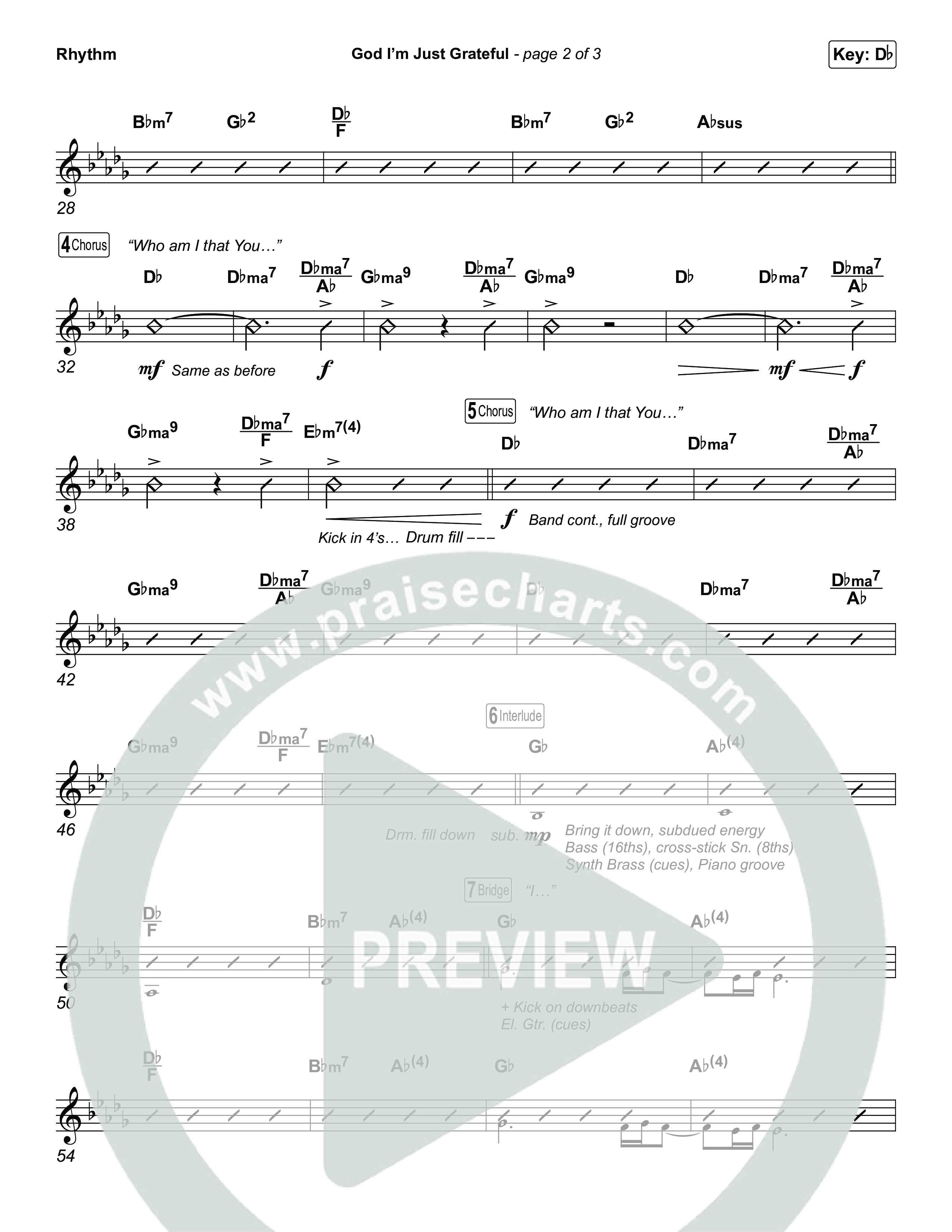 God I'm Just Grateful (Choral/SATB) Rhythm Pack (Travis Cottrell / Arr. Mason Brown)