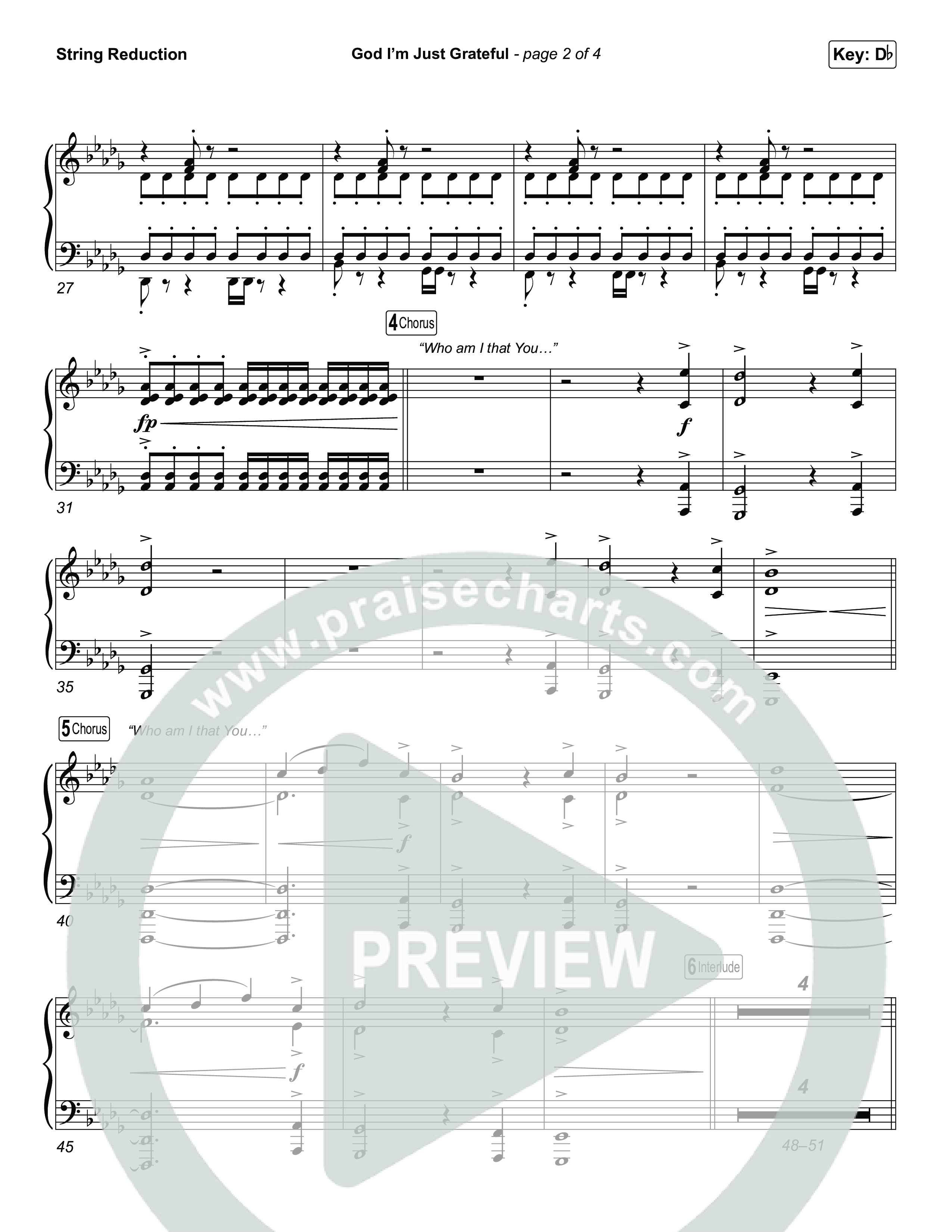 God I'm Just Grateful (Choral/SATB) String Reduction (Travis Cottrell / Arr. Mason Brown)