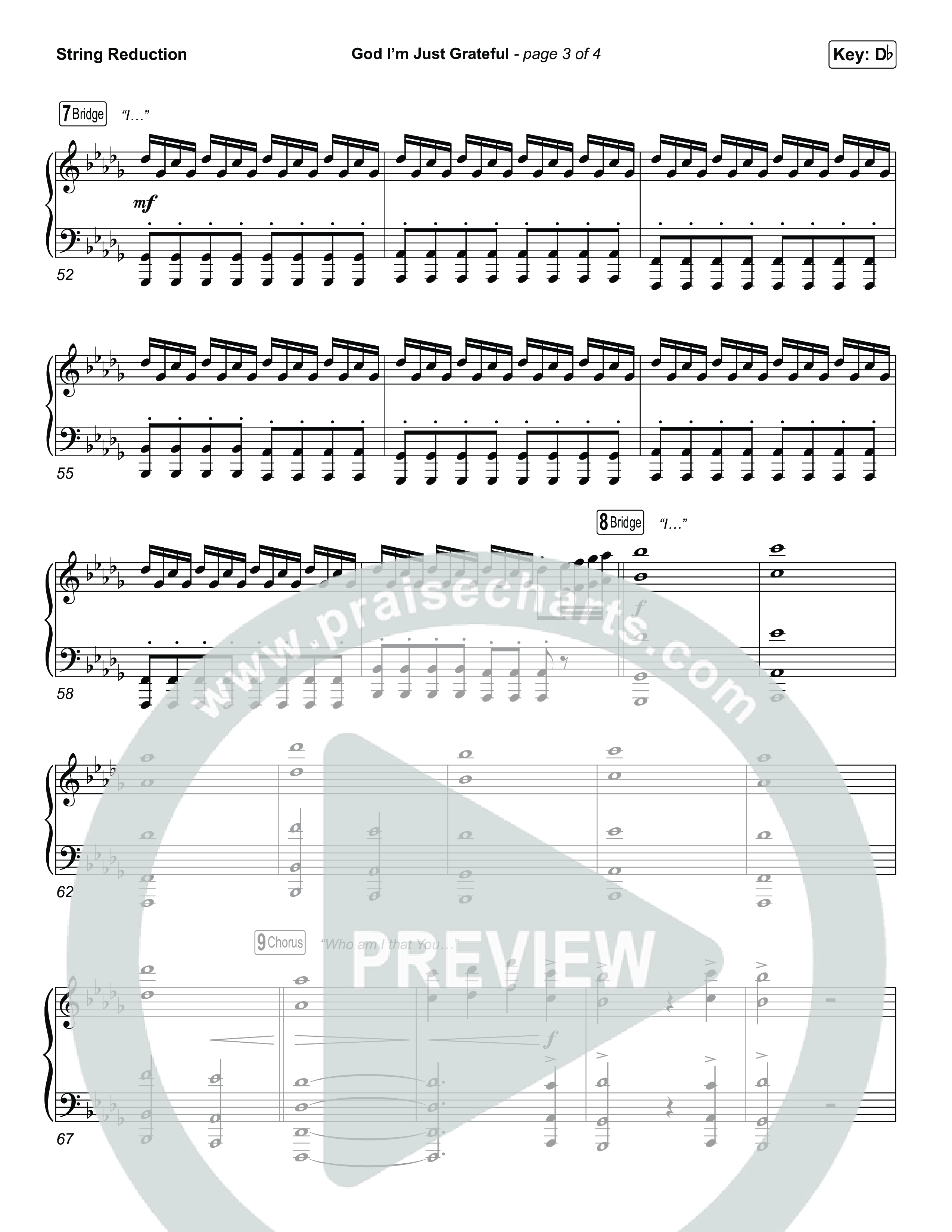 God I'm Just Grateful (Choral/SATB) String Reduction (Travis Cottrell / Arr. Mason Brown)