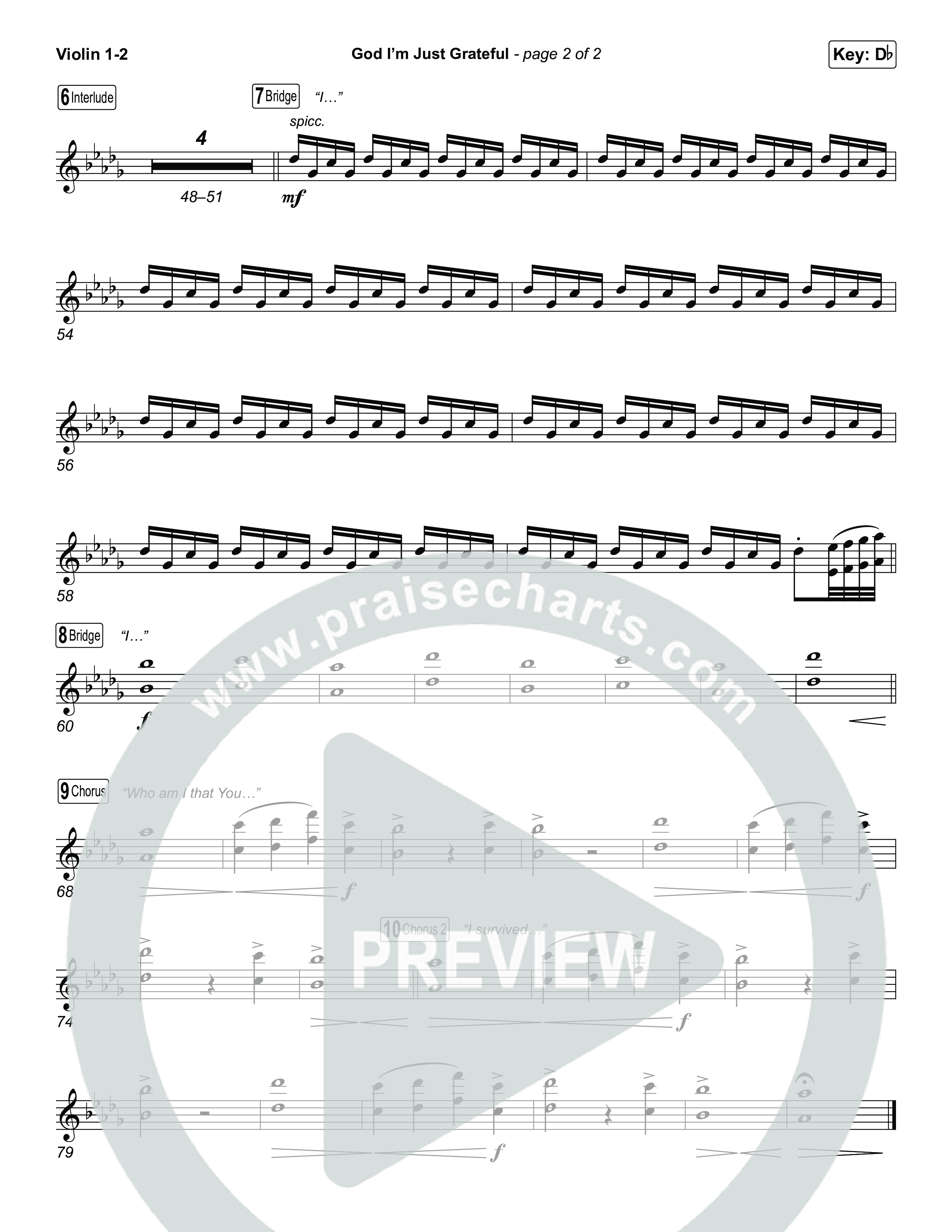 God I'm Just Grateful (Choral/SATB) String Pack (Travis Cottrell / Arr. Mason Brown)