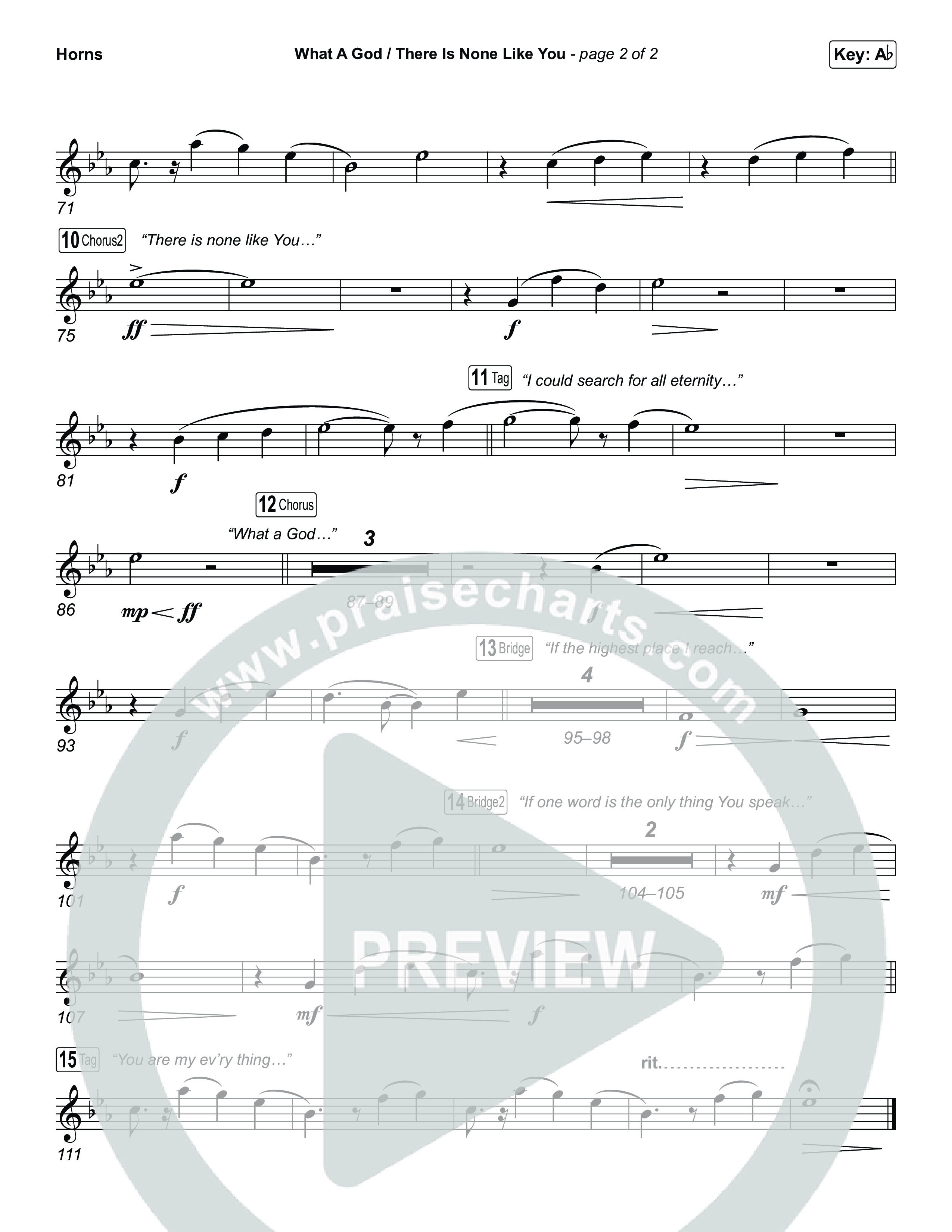 What A God / There Is None Like You (Choral/SATB) Brass Pack (Travis Cottrell / Brooke Voland / Arr. Mason Brown)