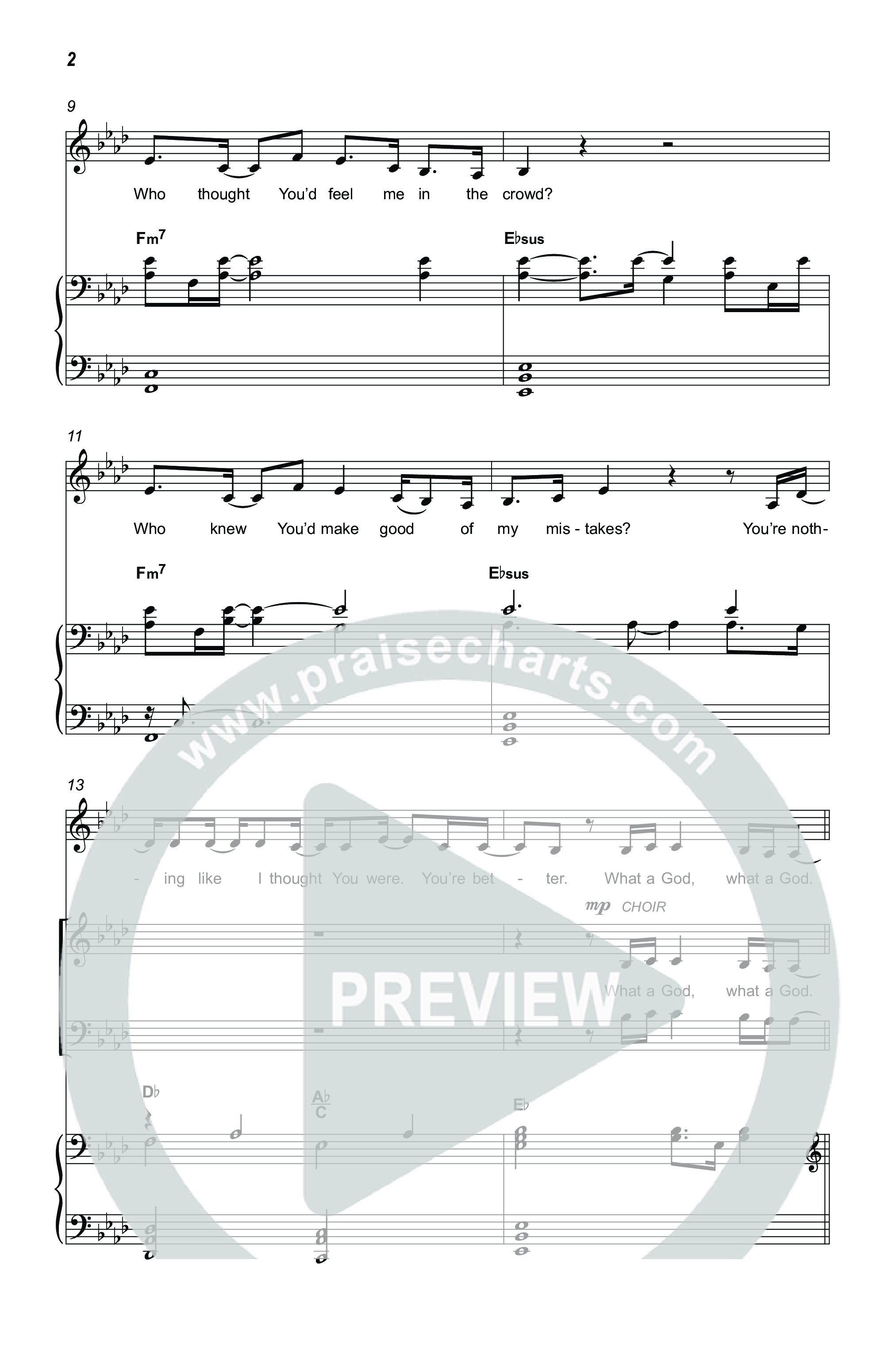 What A God / There Is None Like You (Choral/SATB) Octavo (SATB & Pno) (Travis Cottrell / Brooke Voland / Arr. Mason Brown)