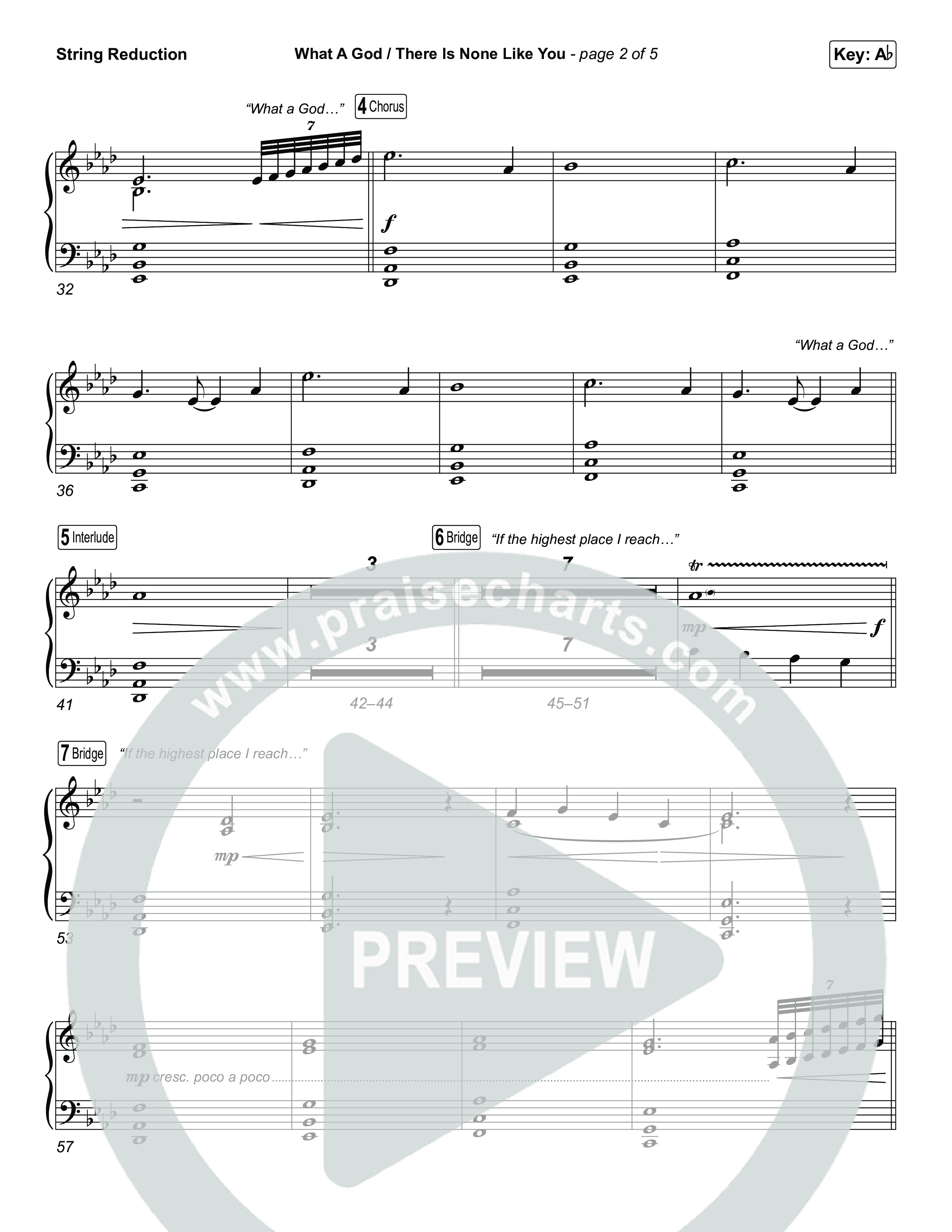 What A God / There Is None Like You (Choral/SATB) String Reduction (Travis Cottrell / Brooke Voland / Arr. Mason Brown)