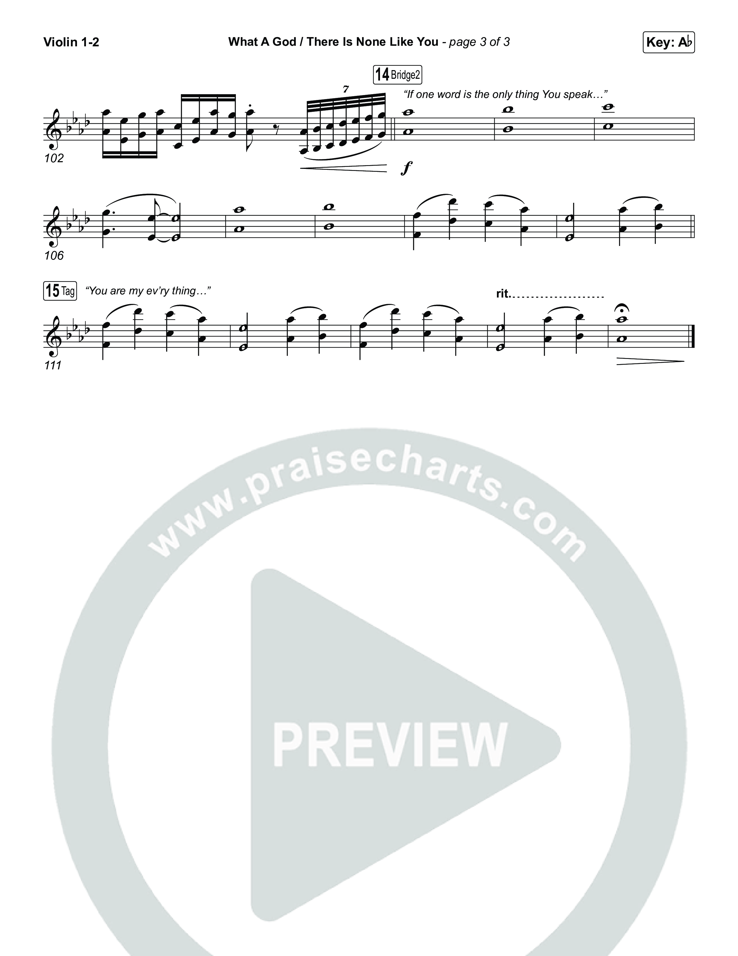 What A God / There Is None Like You (Choral/SATB) String Pack (Travis Cottrell / Brooke Voland / Arr. Mason Brown)