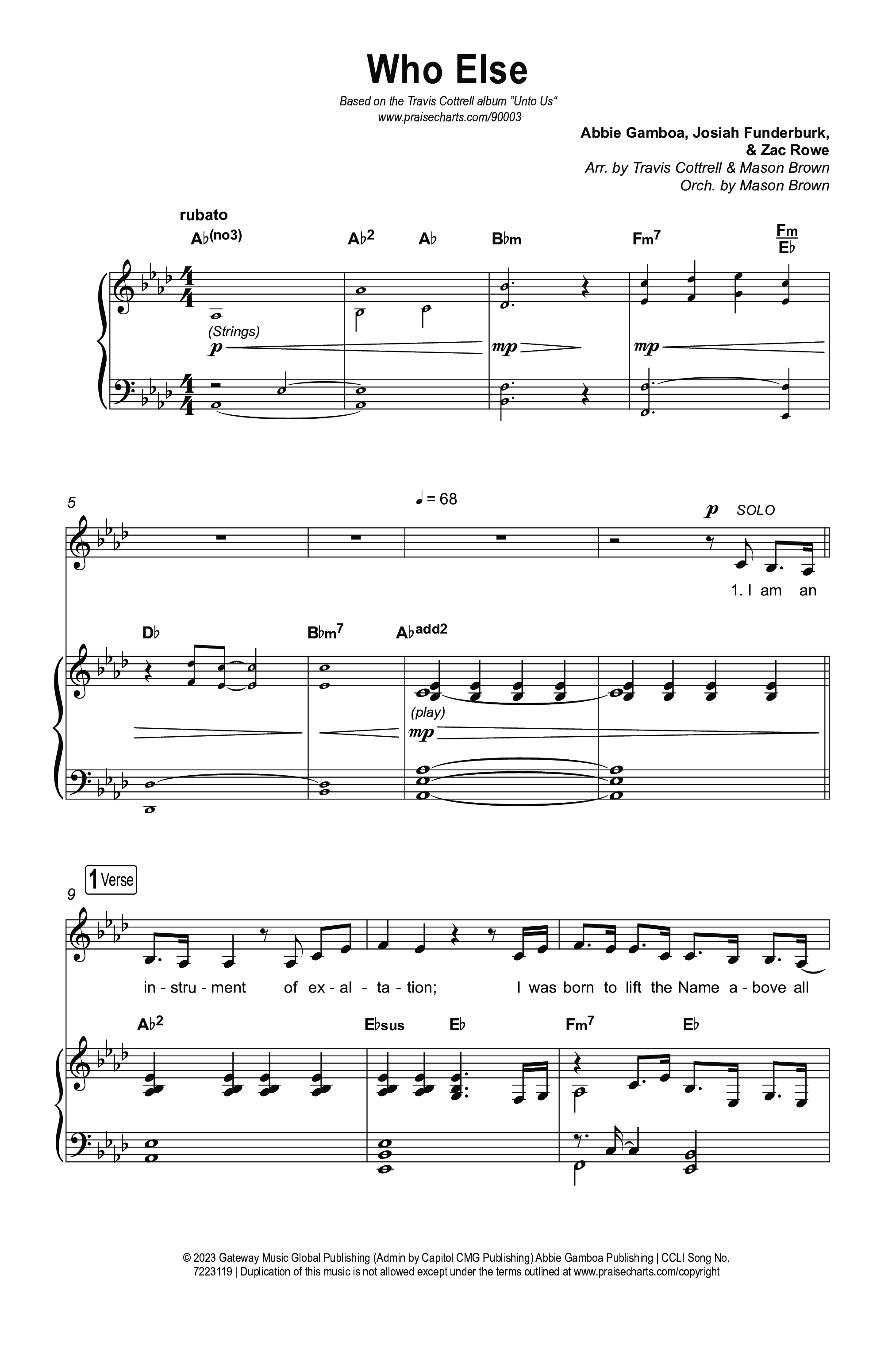 Unto Us (7 Song Choral Collection) Octavos (Piano/SATB) (Travis Cottrell / Brooke Voland / Cheryl Stark / Arr. Mason Brown)