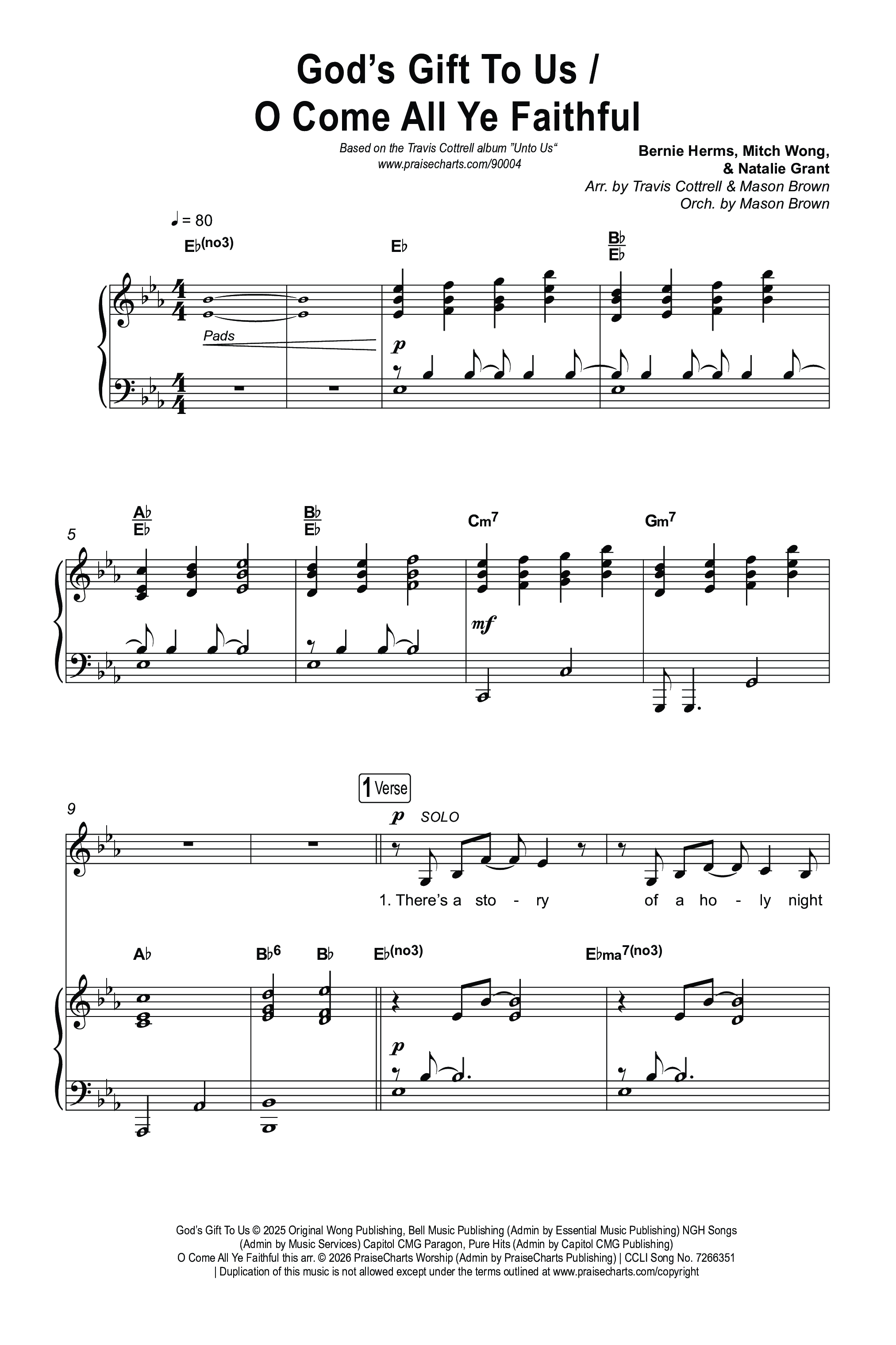 Unto Us (7 Song Choral Collection) Song 2 (Octavo SATB) (Travis Cottrell / Brooke Voland / Cheryl Stark / Arr. Mason Brown)