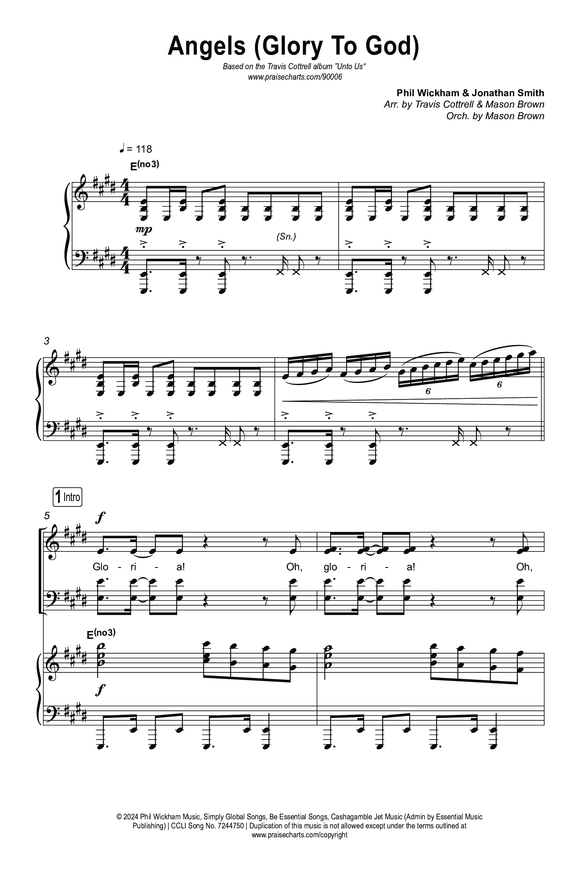 Unto Us (7 Song Choral Collection) Song 4 (Octavo SATB) (Travis Cottrell / Brooke Voland / Cheryl Stark / Arr. Mason Brown)