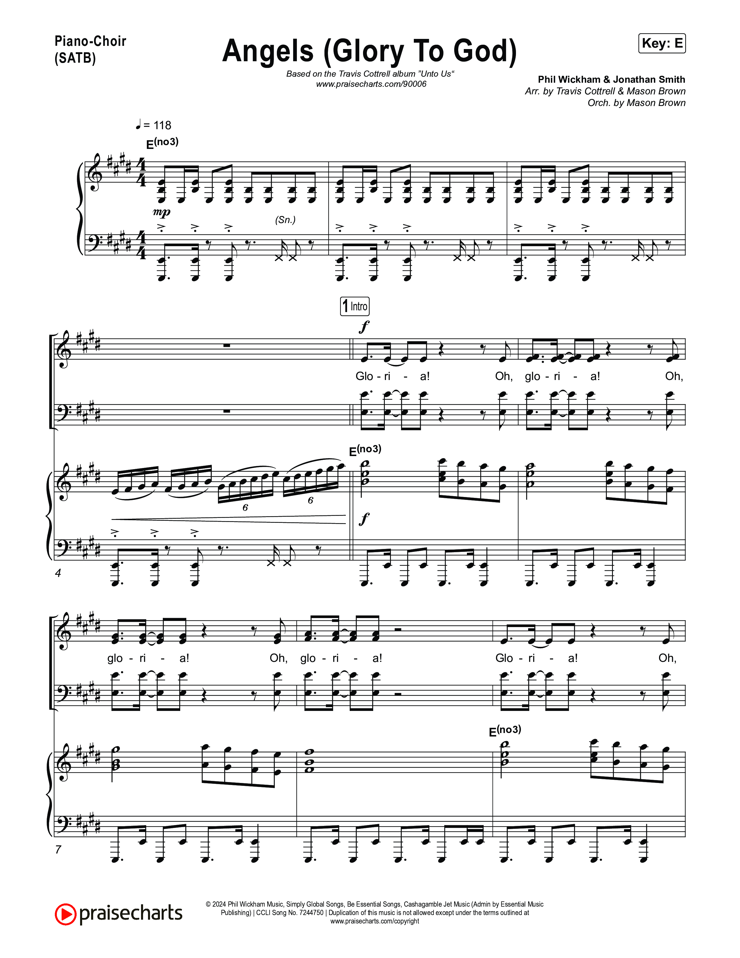 Unto Us (7 Song Choral Collection) Song 4 (Piano SATB) (Travis Cottrell / Brooke Voland / Cheryl Stark / Arr. Mason Brown)