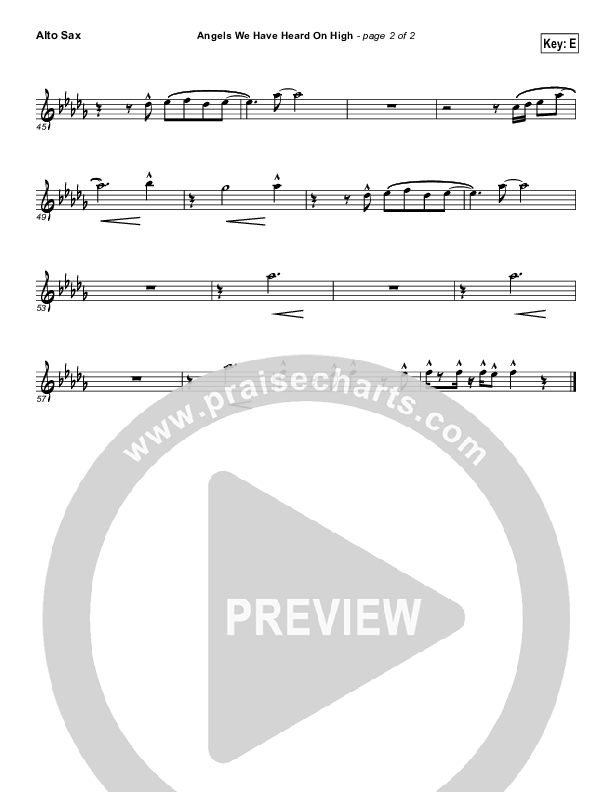 Angels We Have Heard On High Alto Sax (Frank Ralls)