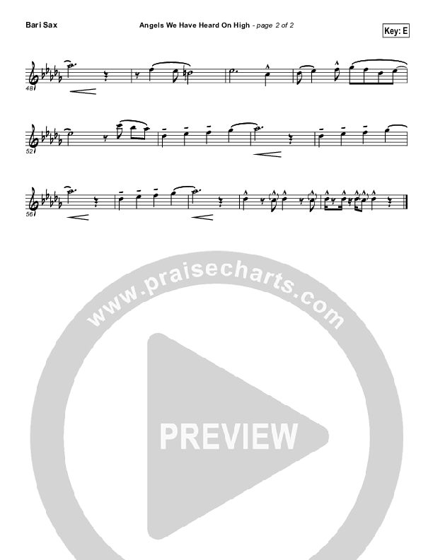 Angels We Have Heard On High Bari Sax (Frank Ralls)