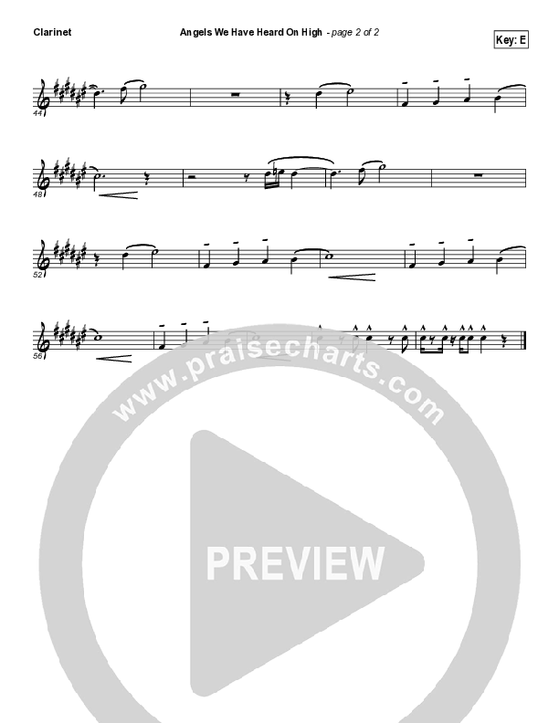 Angels We Have Heard On High Clarinet (Frank Ralls)