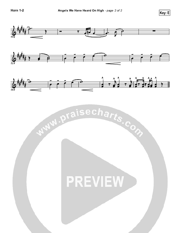 Angels We Have Heard On High French Horn 1/2 (Frank Ralls)