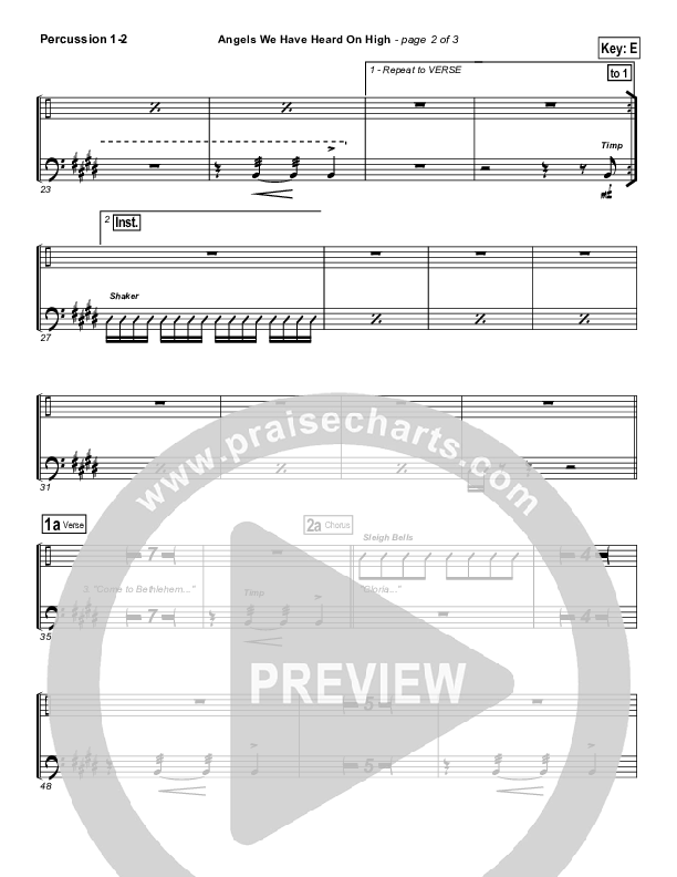 Angels We Have Heard On High Percussion 1/2 (Frank Ralls)