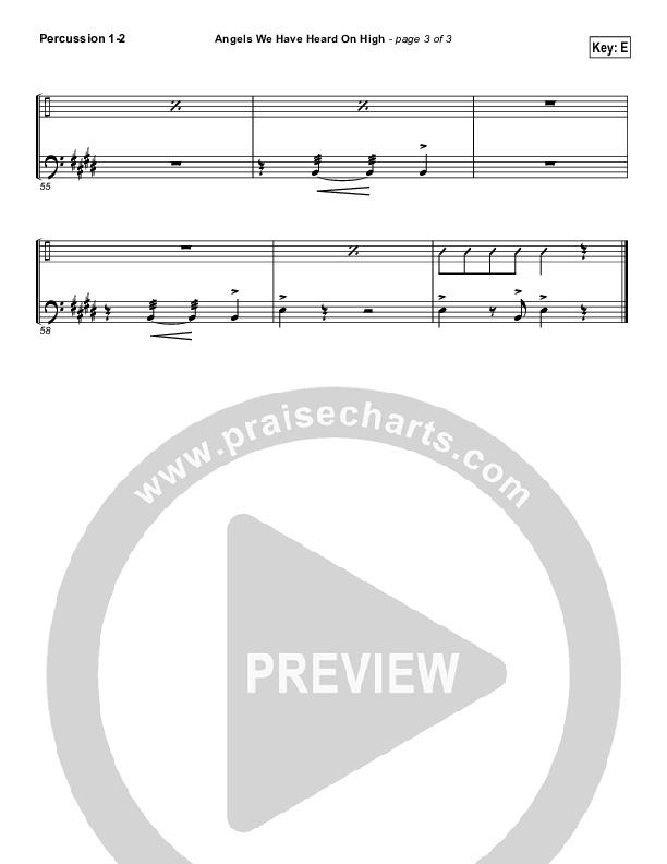 Angels We Have Heard On High Percussion 1/2 (Frank Ralls)