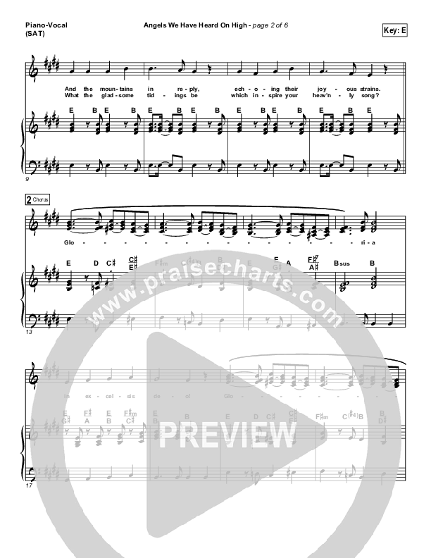 Angels We Have Heard On High Piano/Vocal & Lead (Frank Ralls)