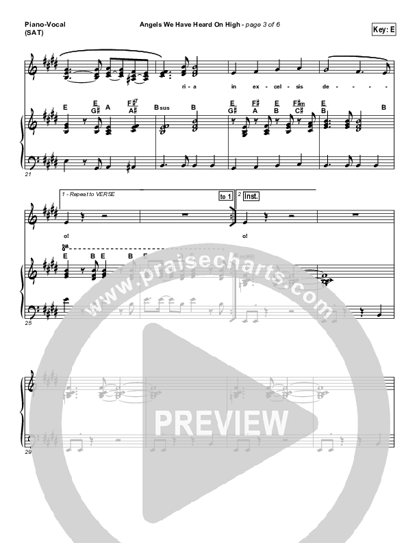 Angels We Have Heard On High Piano/Vocal & Lead (Frank Ralls)