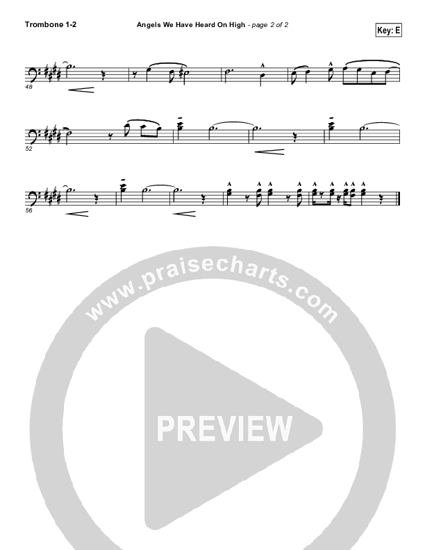 Angels We Have Heard On High Trombone 1/2 (Frank Ralls)